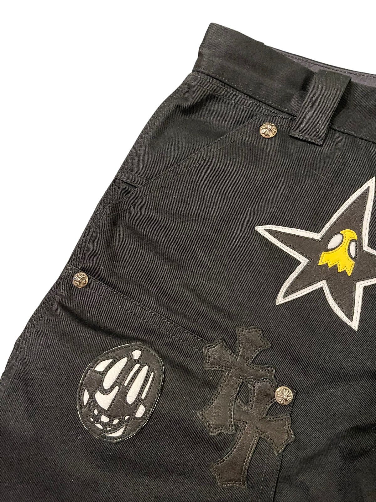 Chrome Hearts 1/5 Matty Boy Patch & Cross Patch Carpenter Shorts Size US 32 / EU 48 - 9 Thumbnail