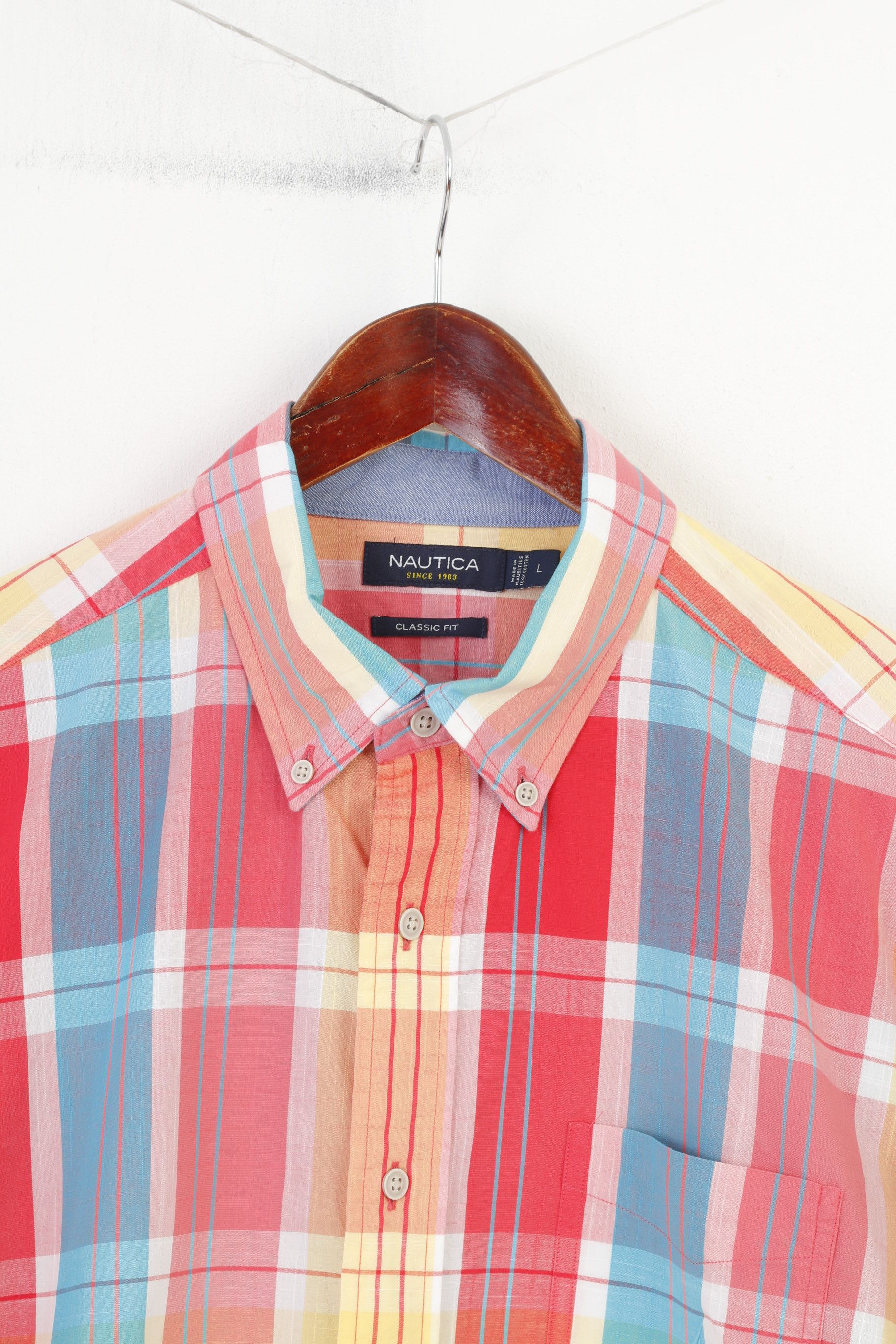 Nautica Nautica Men L Casual Shirt Classic Fit Multicolor 10709 Size US L / EU 52-54 / 3 - 3 Thumbnail