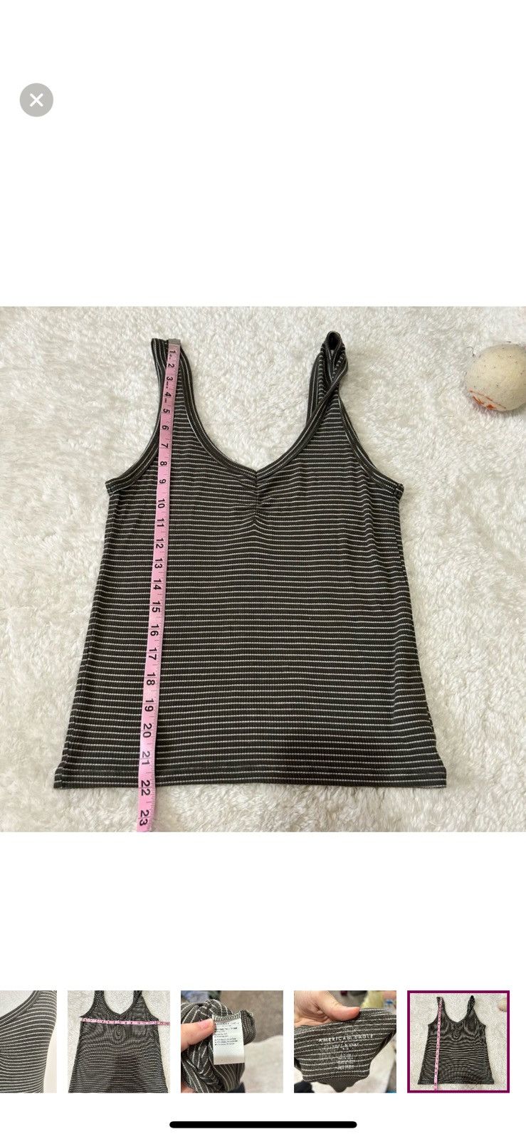 American Eagle Outfitters American eagle outfitters small striped ribbed tank top Size S / US 4 / IT 40 - 5 Thumbnail