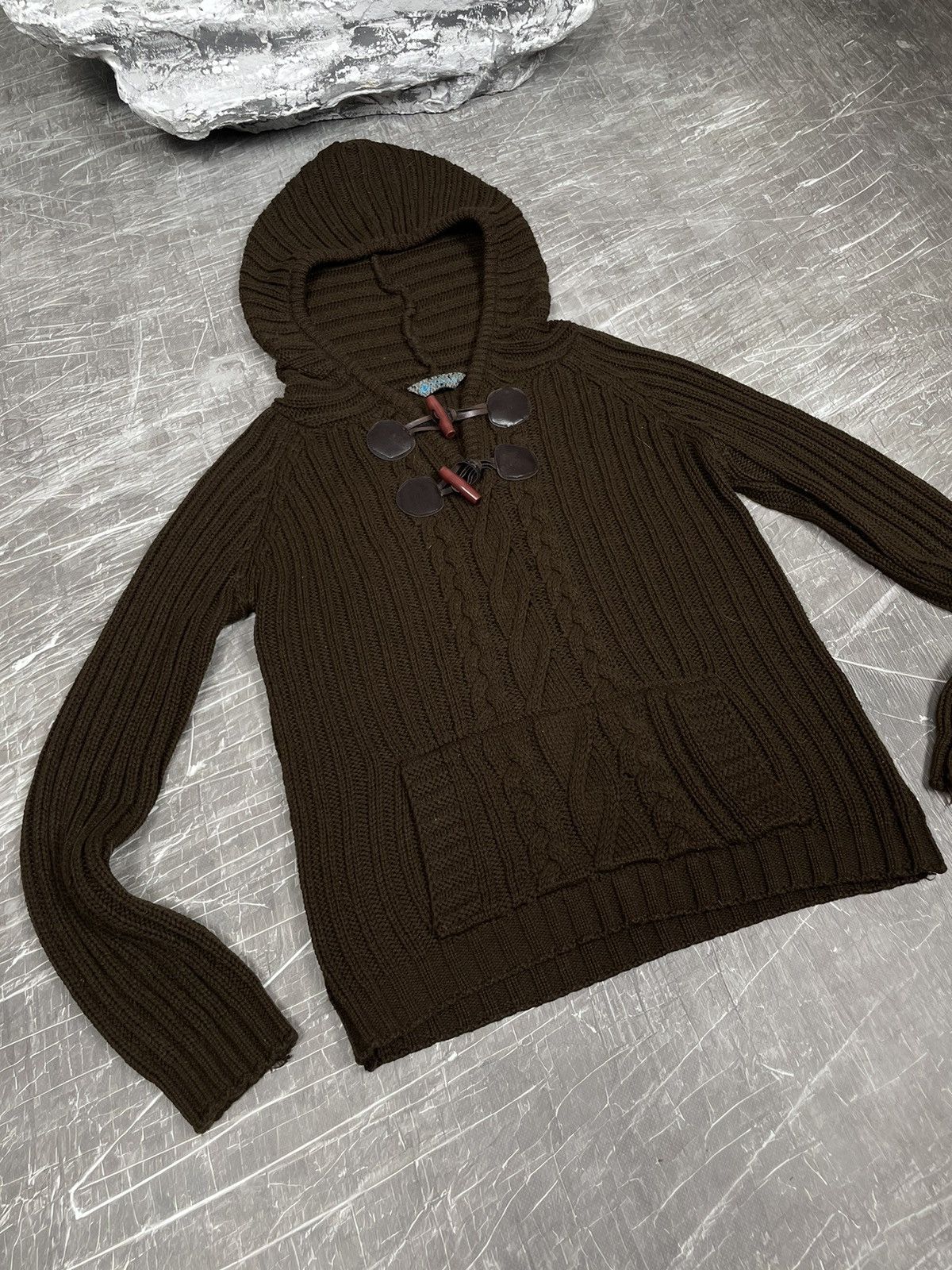 Hysteric Glamour × Japanese Brand × Le Grande Bleu (L.G.B.) Knit Y2K Buttons Hoodie LGB Junya Watanabe Style Size US XS / EU 42 / 0 - 5 Thumbnail