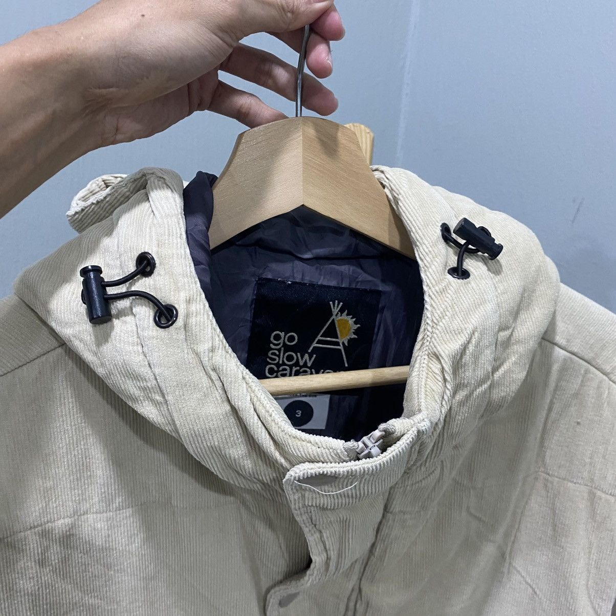 go slow caravan Go Slow Caravan Japan Gorpcore Corduroy Hooded Puffer Jacket Size US L / EU 52-54 / 3 - 12 Thumbnail