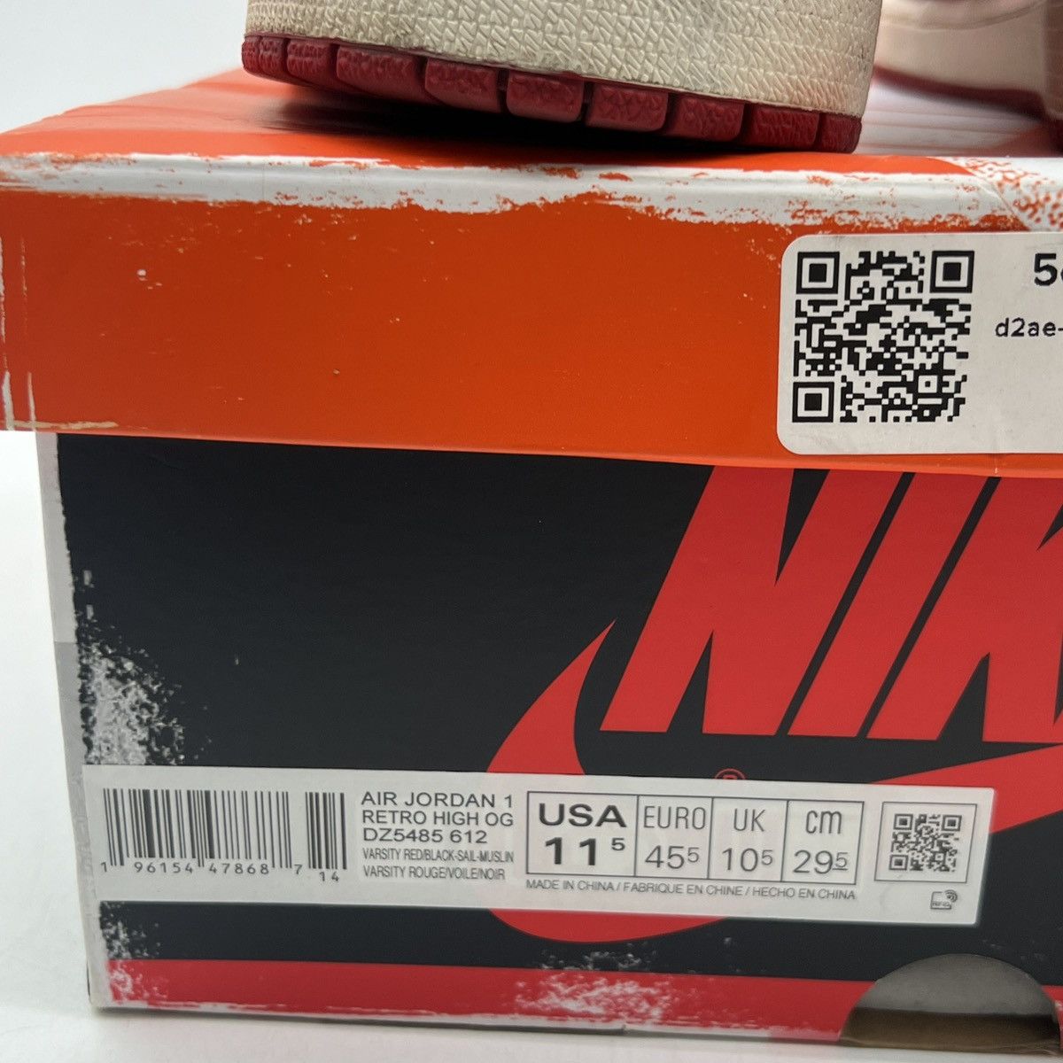 Nike Air Jordan 1 high Chicago lost & found Size US 11.5 / EU 44-45 - 6 Thumbnail