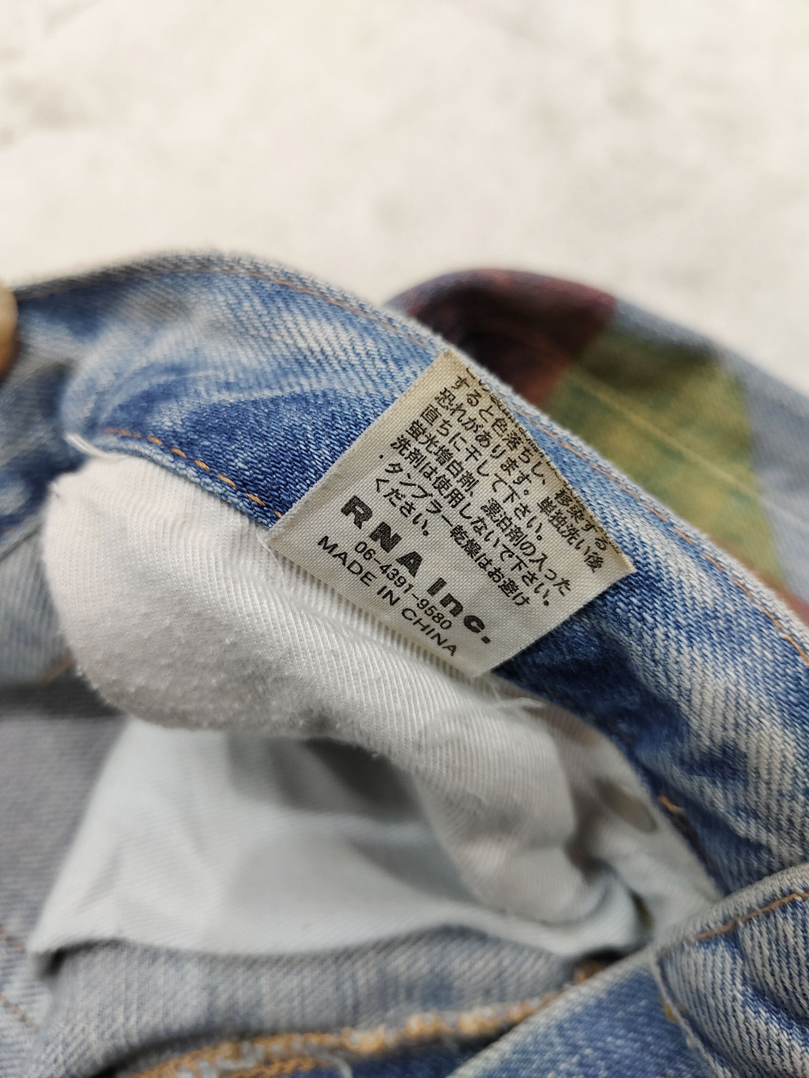 Hysteric Glamour 00s RNA.Inc🇯🇵 Hand Painted Lines Pacthwork Destroyed Jeans Size US 29 - 7 Thumbnail