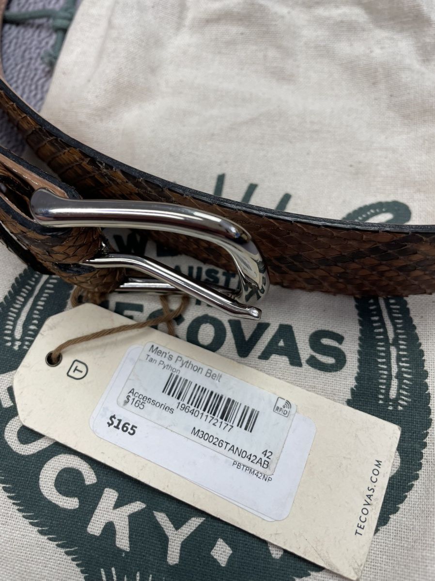 Other × Tecovas New Tecovas Men Brown Genuine Leather Belt Size 42 With Bag Size 42 - 3 Thumbnail