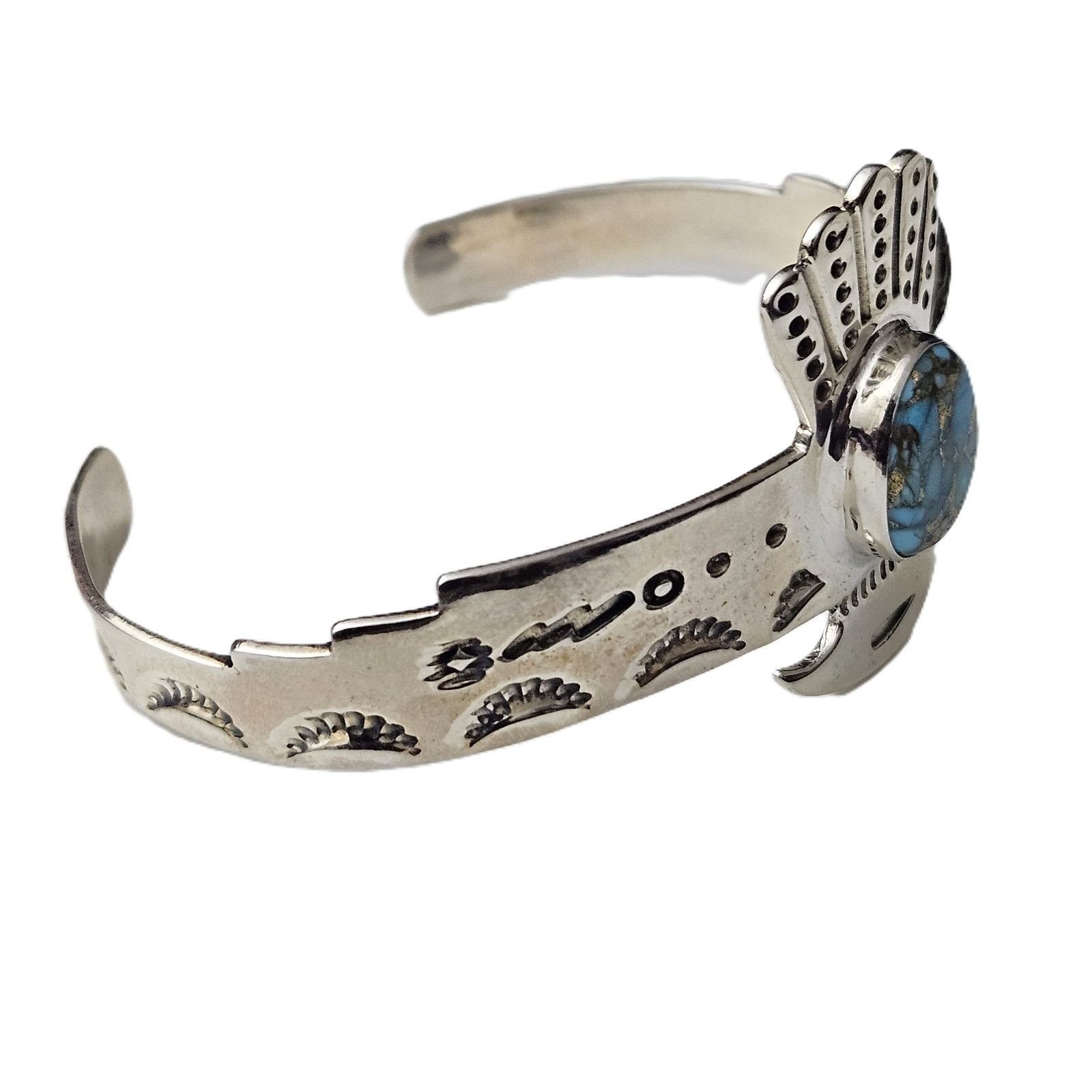 Other Solid Sterling Silver Women’s Turquoise Cuff Bracelet – NWT Size ONE SIZE - 4 Thumbnail