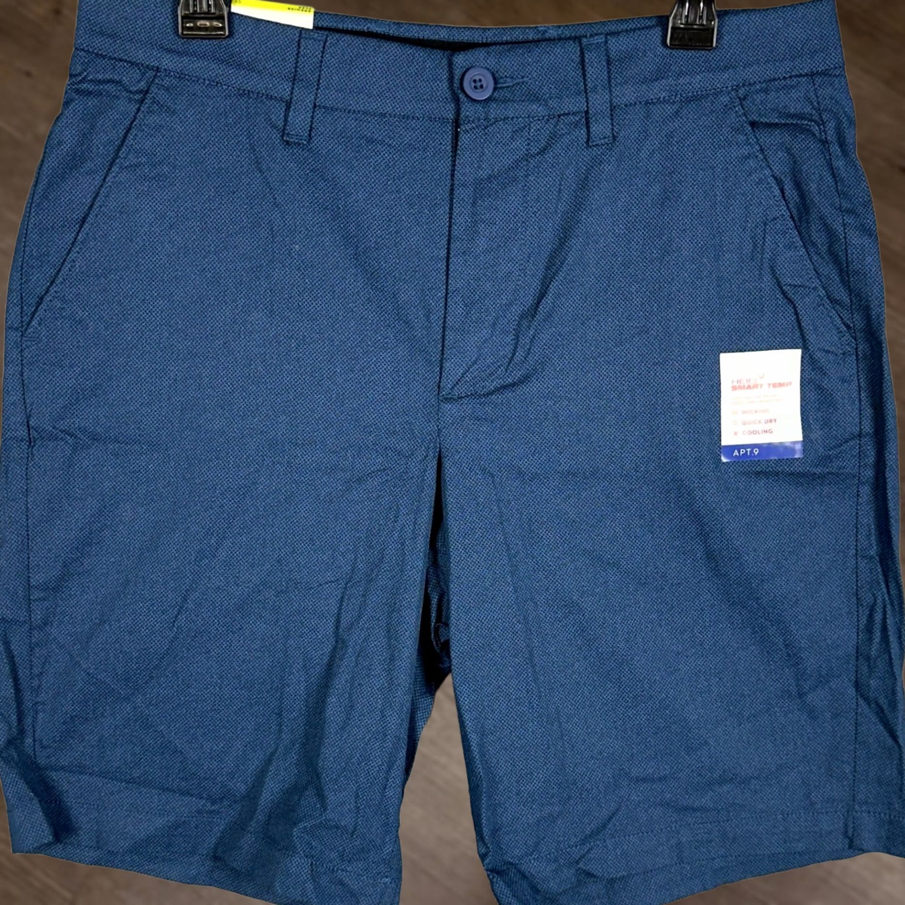 Apt. 9 Apt. 9 Shorts Mens 33 Blue Premier Flex Short Flat Front HeiQ Smart Temp Quick Dry Stretch Pockets Size US 33 - 1 Thumbnail