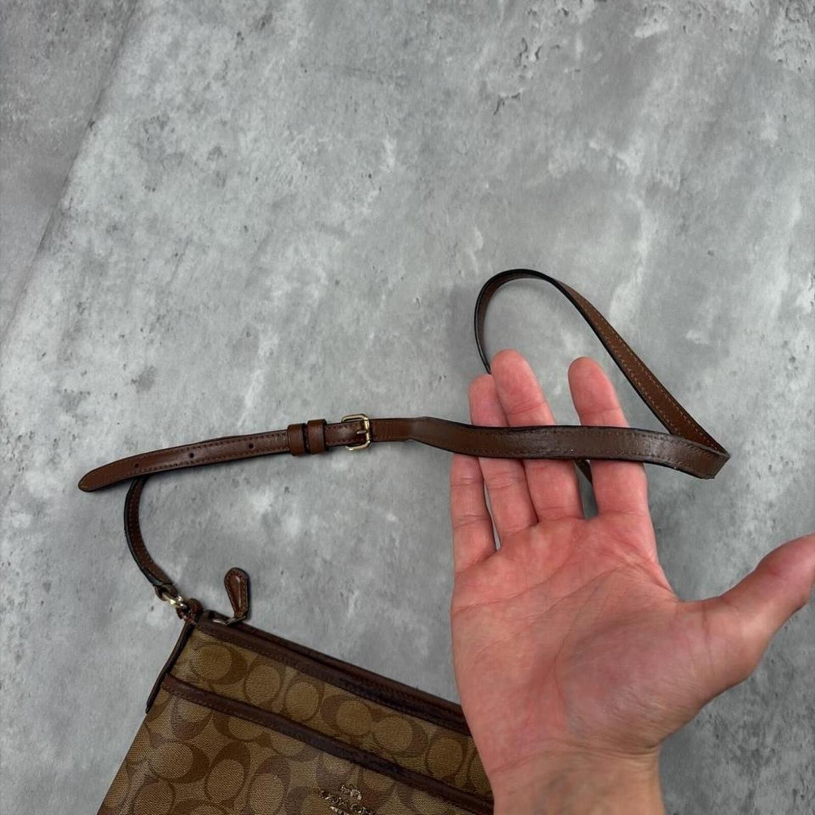 Coach Y2K Brown Coach Signature C Distressed Grunge Crossbody Bag Size ONE SIZE - 2 Thumbnail