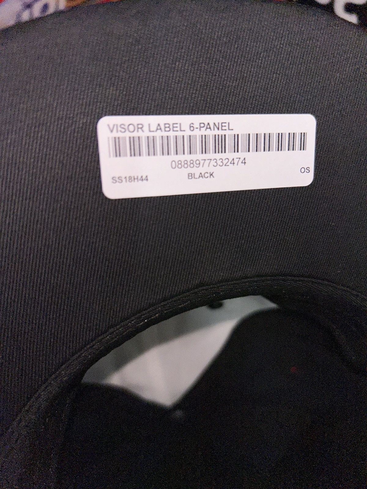Supreme Supreme Visor Label 6-Panel Black SS18 NEW Size ONE SIZE - 6 Thumbnail