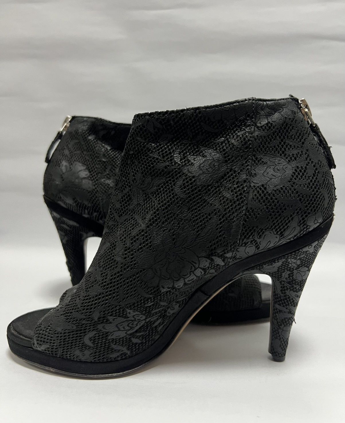 Chanel Chanel - Lace Coco Mark Open Toe Short Boots Size US 7.5 / IT 37.5 - 10 Thumbnail