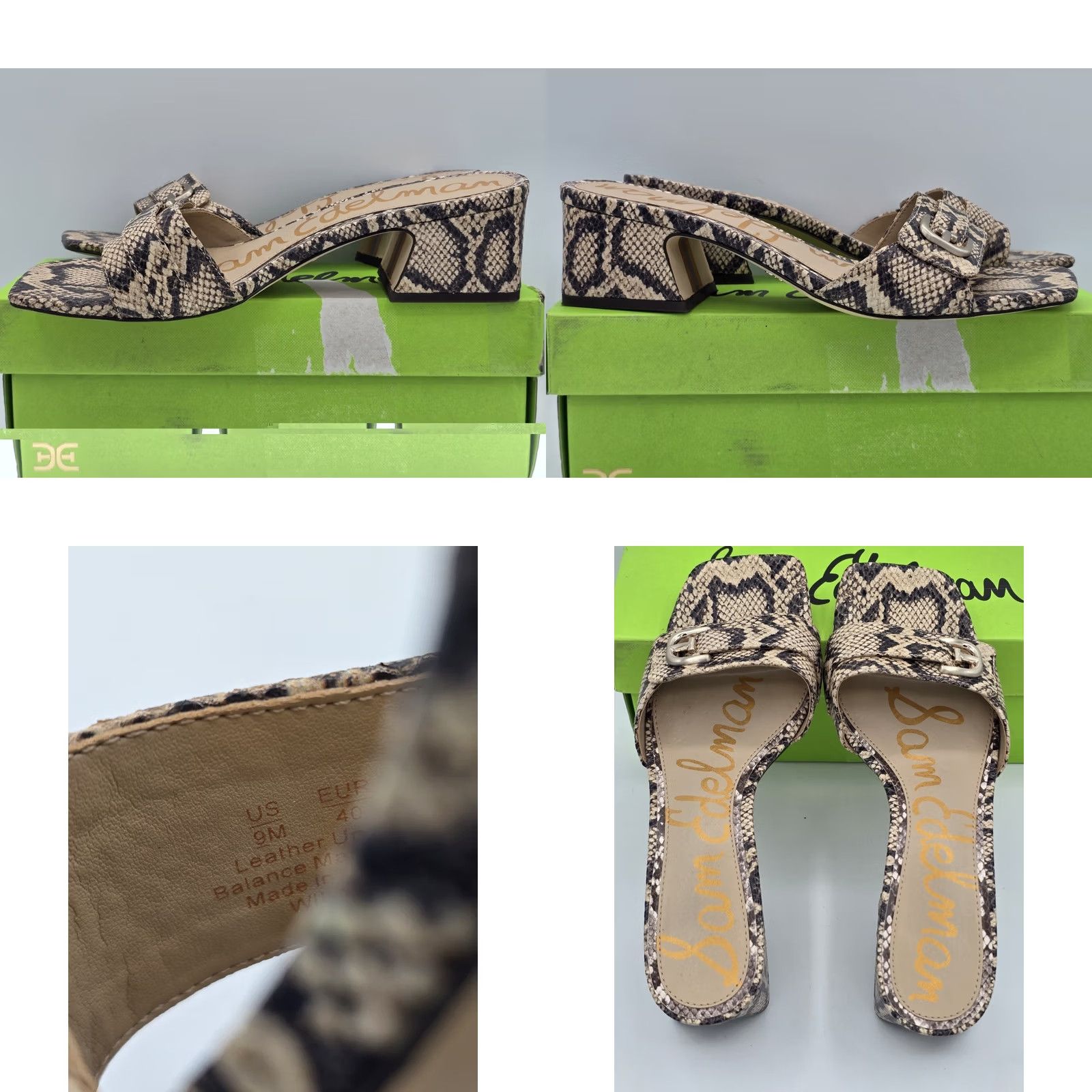 Sam Edelman Sam Edelman Wilma Womens Heels Roccia Sz 9 M Snake Skin Beige Roccia Wilma Womens Heels 9 M Shoes Female Mens? Size US 9 / IT 39 - 8 Thumbnail
