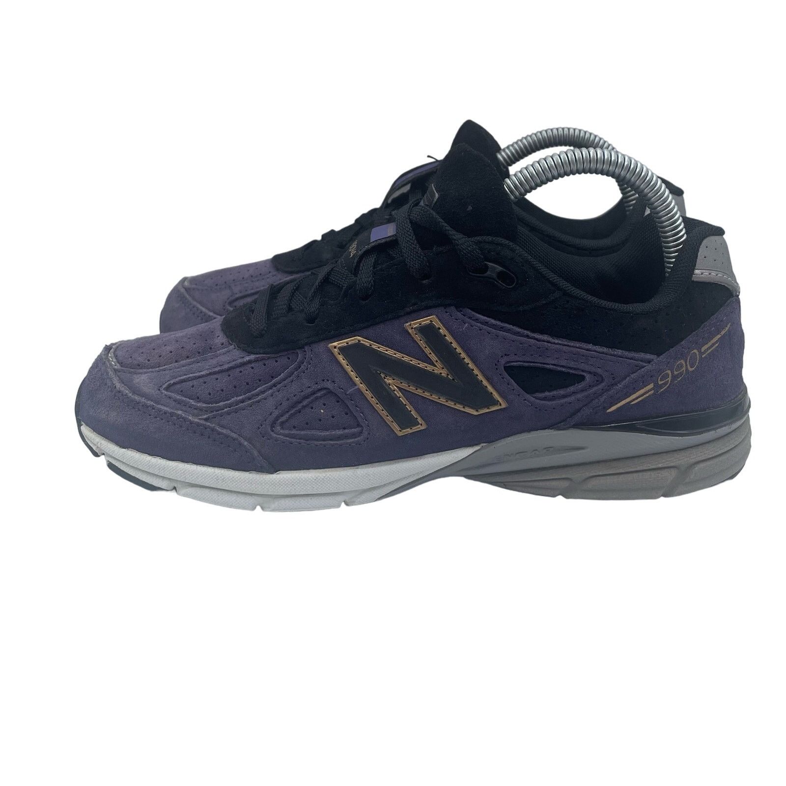 New Balance New Balance 990v4 Dark Purple Suede Black Shoes Womens 8.5 Size US 8.5 / IT 38.5 - 3 Thumbnail