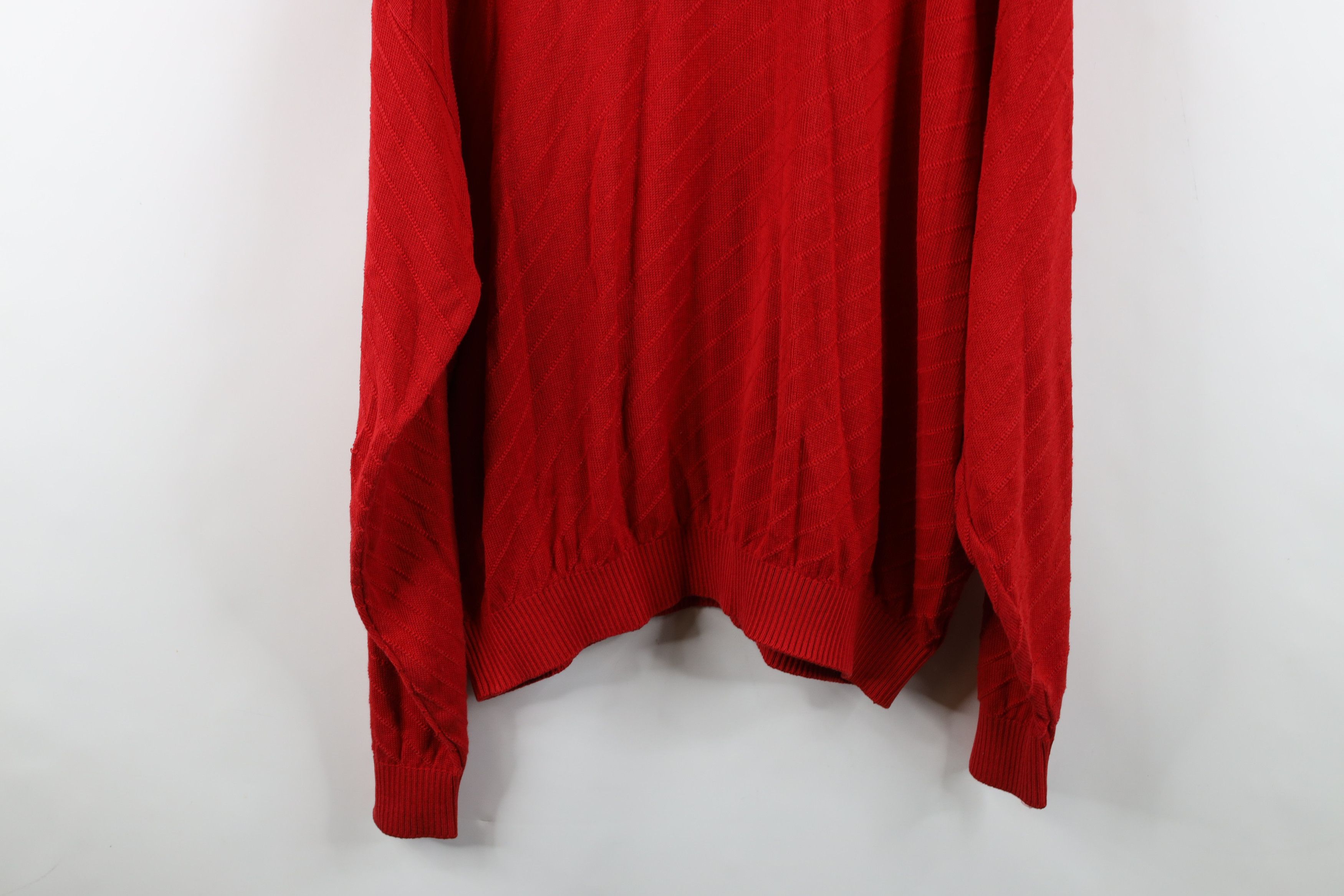 St. Croix Vintage 90s St Croix Knits Ribbed Knit Crewneck Sweater Red Size US XL / EU 56 / 4 - 12 Thumbnail