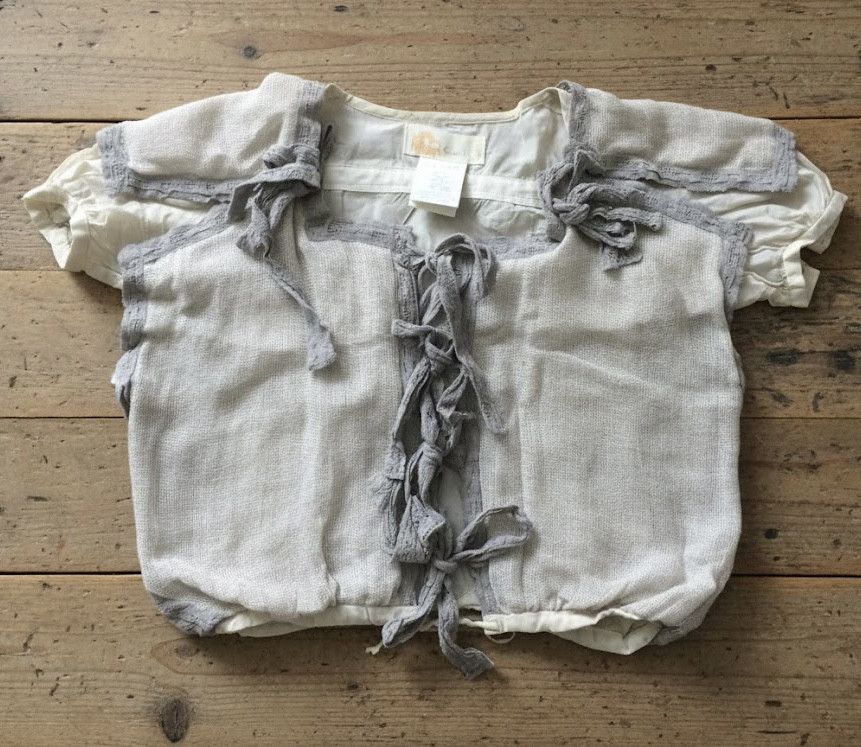 Vintage Theathre Product Japan Vintage Linen Lace-Up Peasant Blouse Size S / US 4 / IT 40 - 1 Thumbnail