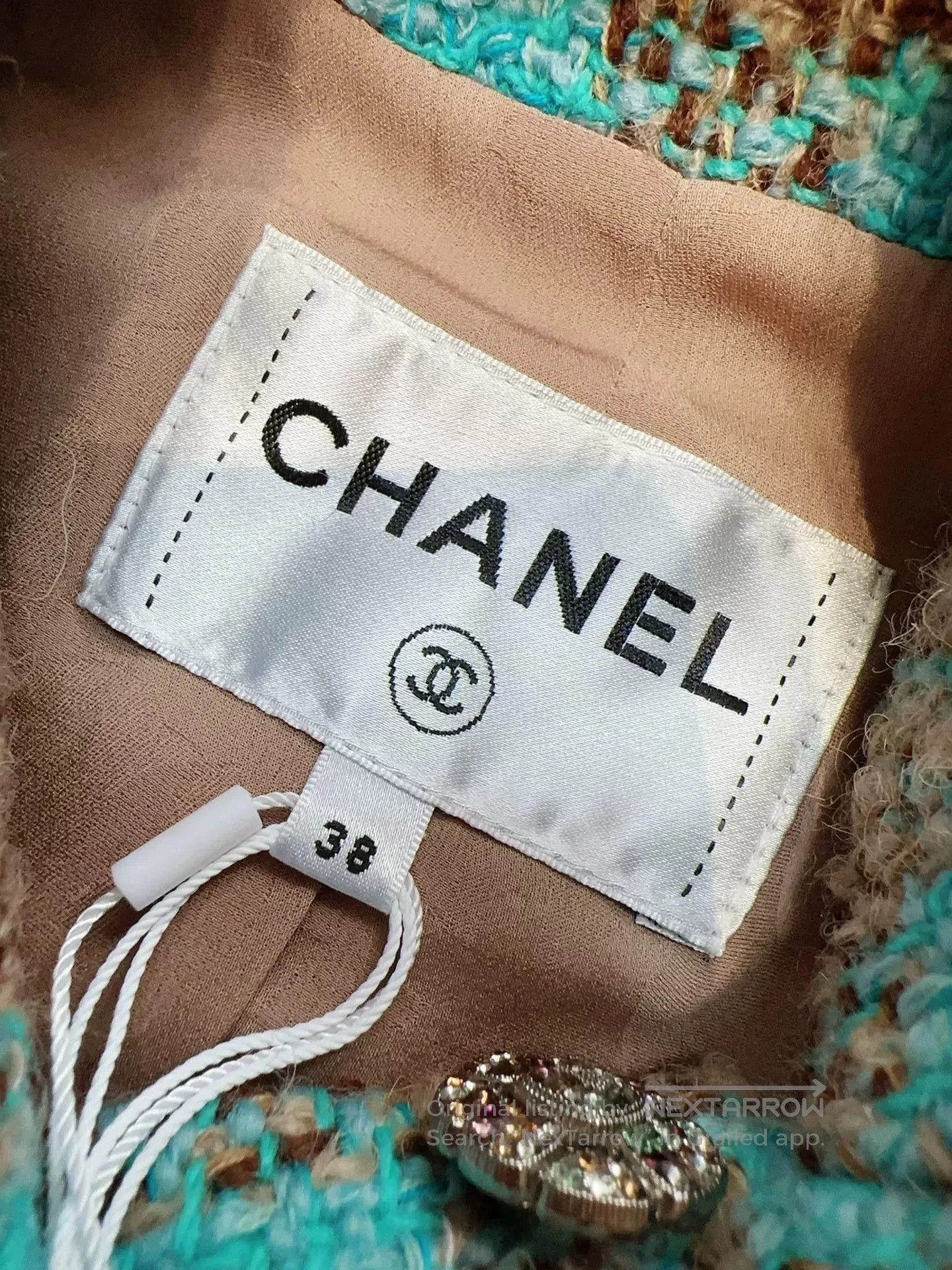 Chanel vintage chanel teal checkered dress coat. Size US M / EU 48-50 / 2 - 6 Thumbnail