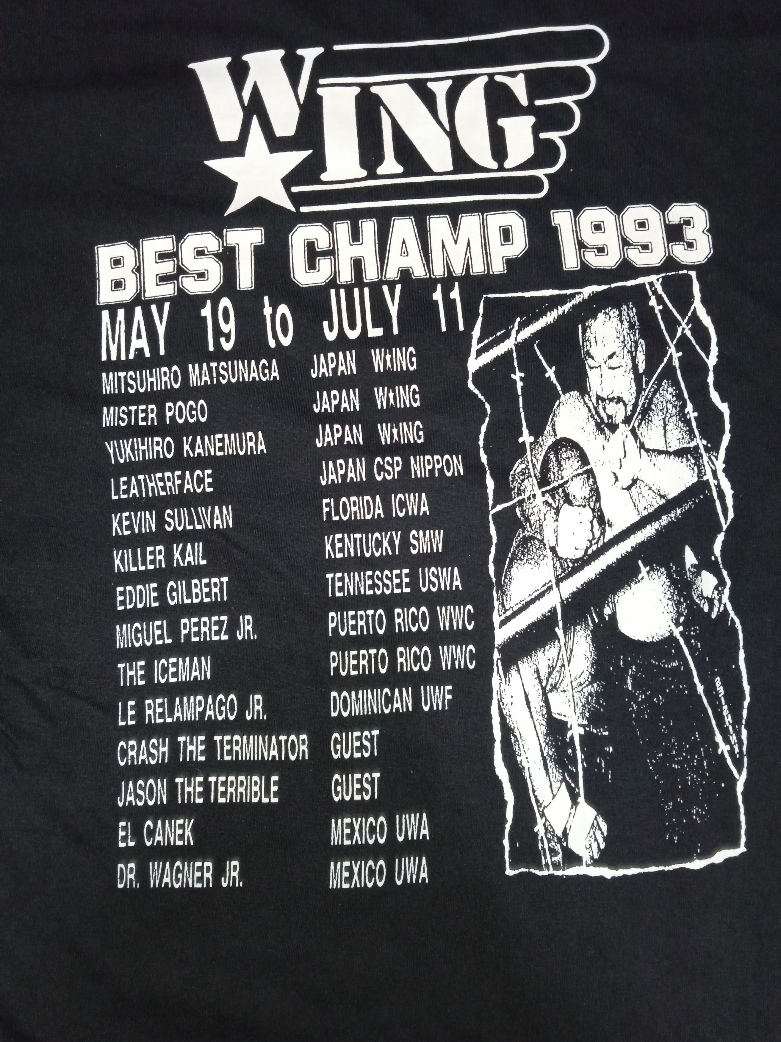 Other × Vintage × WWE Vintage 90s W*ING Best Camp 1993 T Shirt ECW FMW Wrestling Size US XL / EU 56 / 4 - 6 Thumbnail