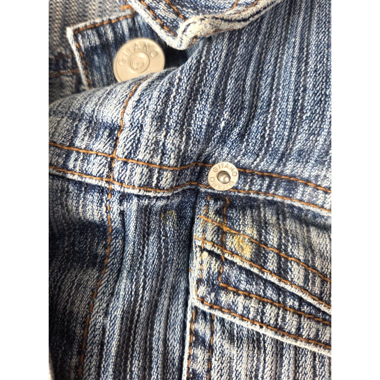Vintage VINTAGE Gitano Denim Blue Jeans Womens Jacket 18W 100% Cotton Short Sleeve Long Sleeve Zip Snap Machine Washable Blue Retro Regular Women Size 40" / US 18 - 7 Thumbnail