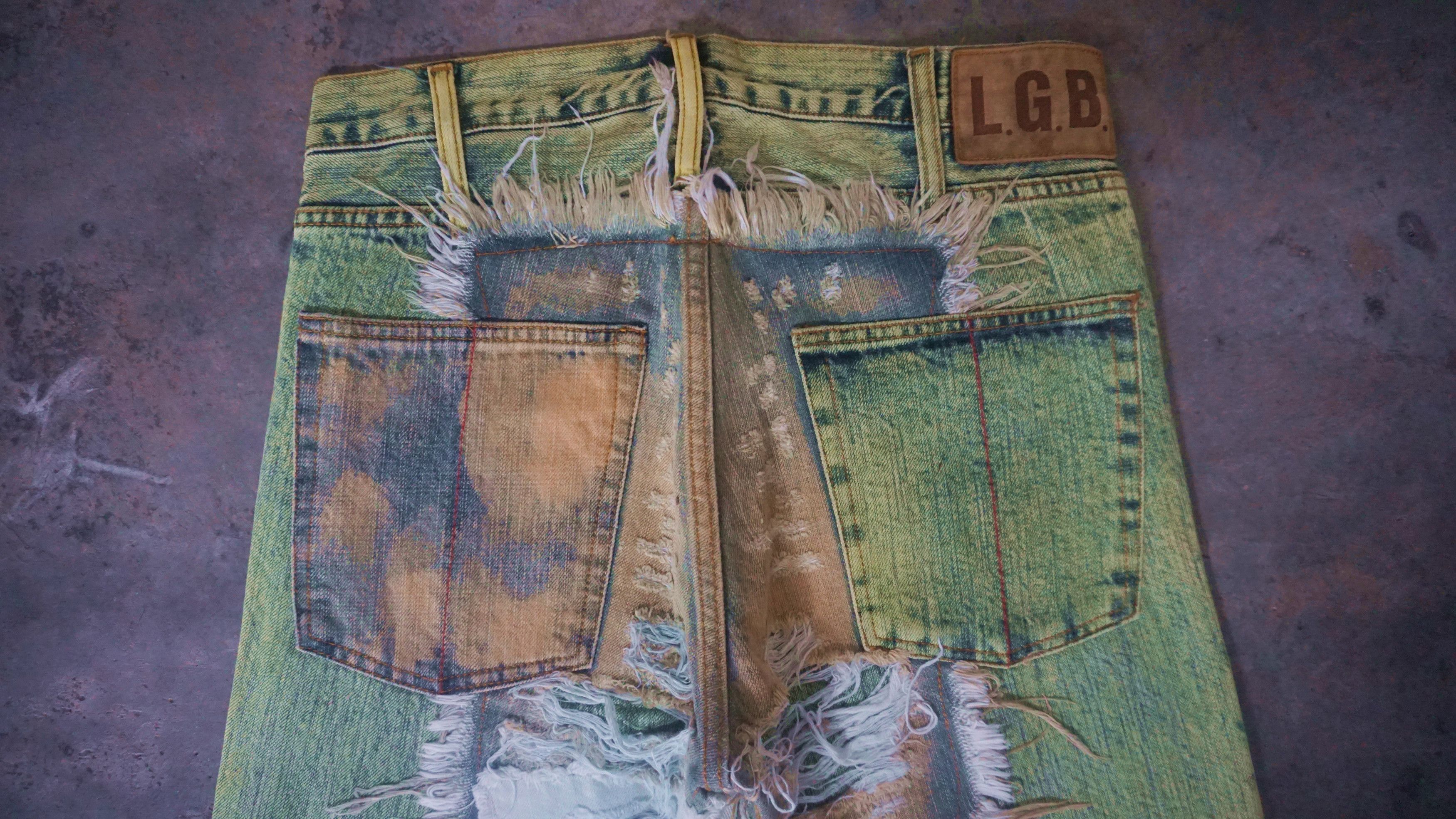 If Six Was Nine LGB Crazy Wolf Patchwork Jeans Size US 30 / EU 46 - 6 Thumbnail
