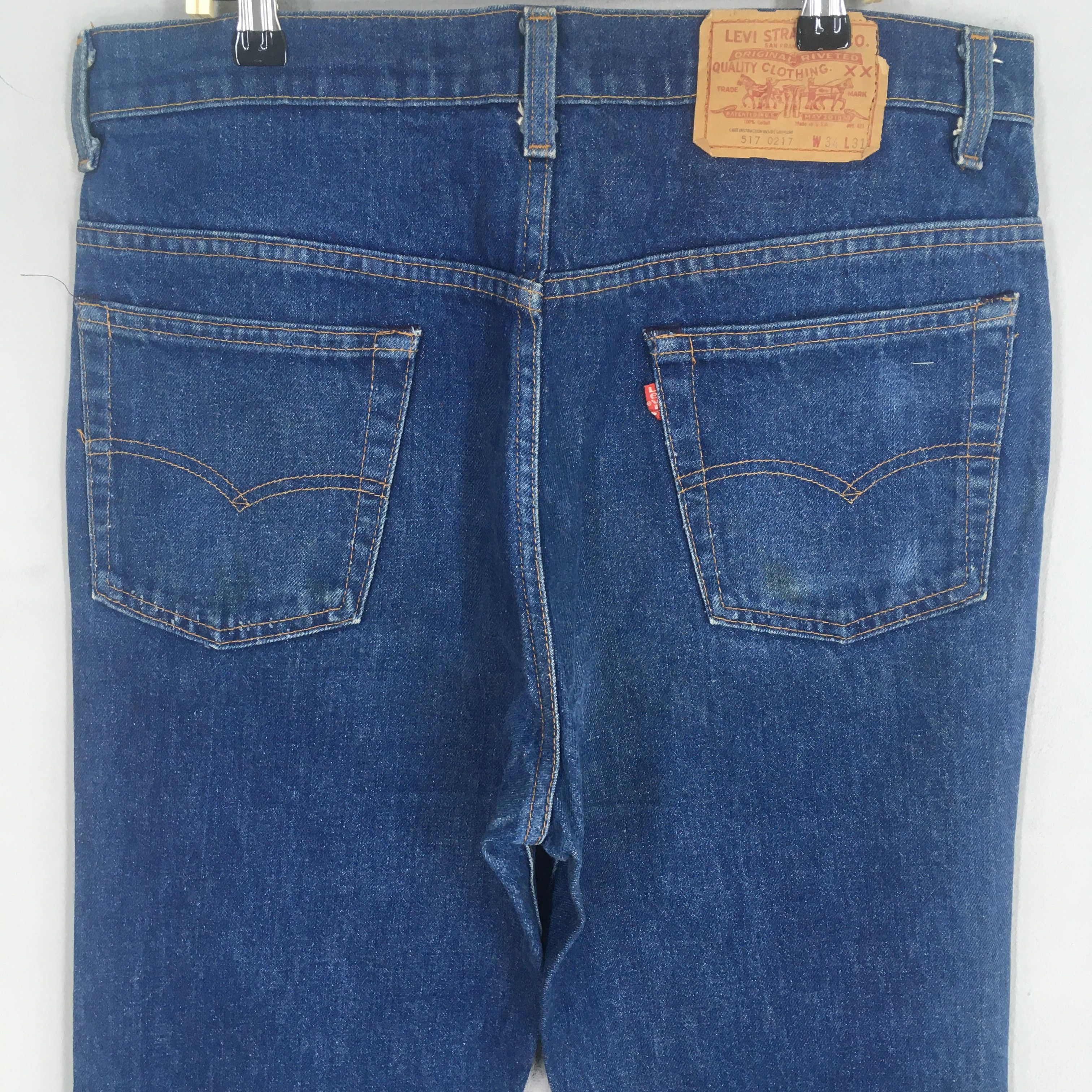 Levi's Size 32x31 80s Levi's 517 Bootcut Bell Bottom Jeans S1988 Size US 32 / EU 48 - 10 Thumbnail
