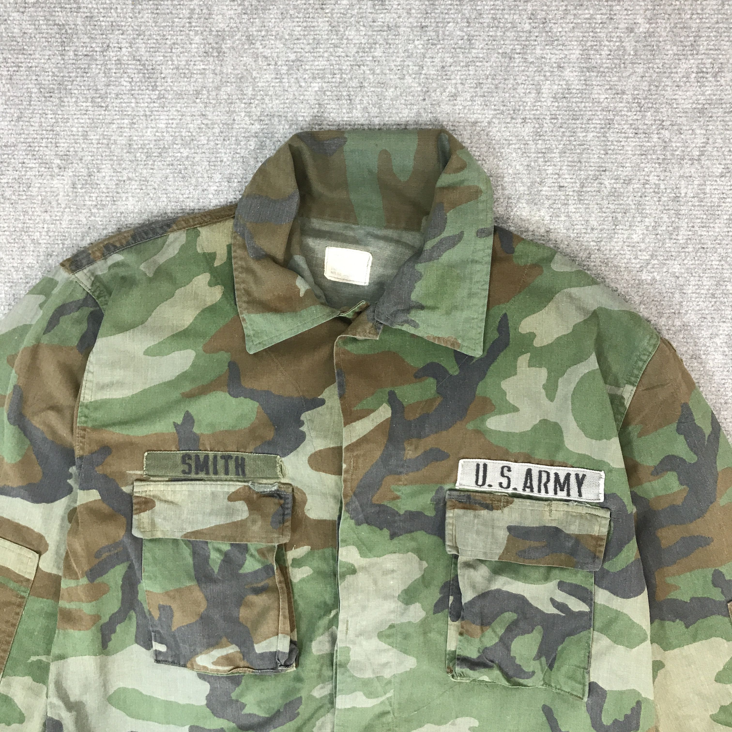 Vintage U.S ARMY CAMO BUTTON JACKET Size US L / EU 52-54 / 3 - 2 Thumbnail