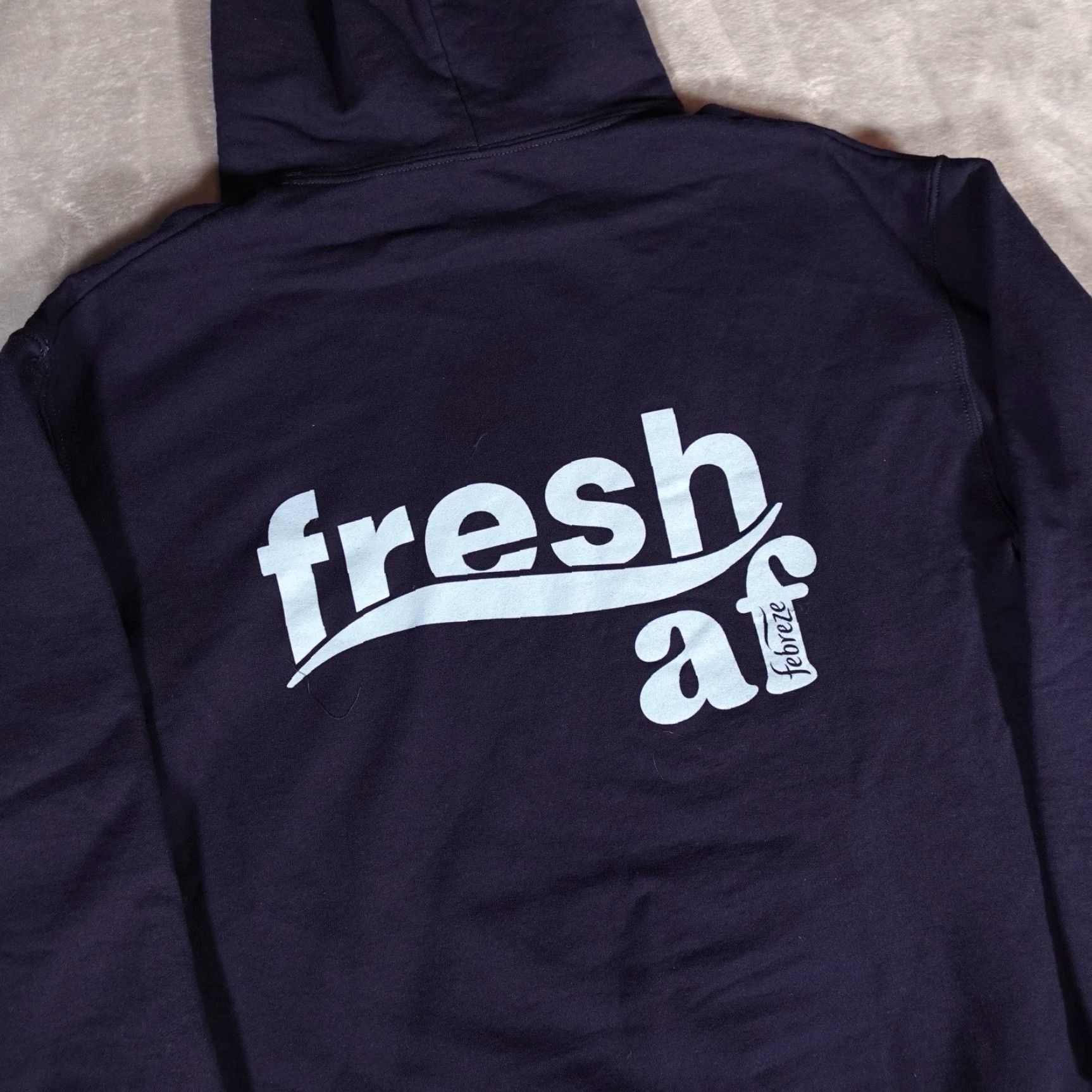 Vintage VINTAGE Febreze Hoodie Mens Medium Pullover Long Sleeve Fleece Blue Graphic Print Spring Fall Winter Size US M / EU 48-50 / 2 - 2 Thumbnail