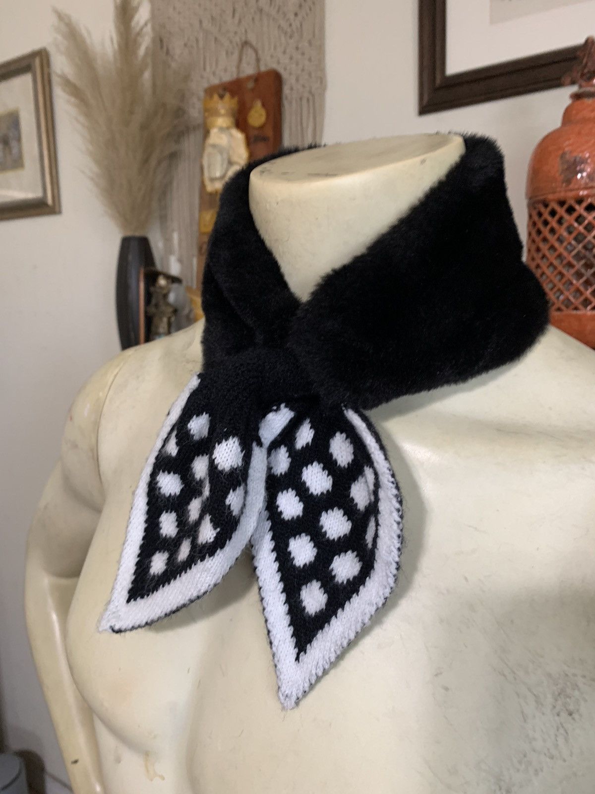 Vintage Faux Fur & Wool Neck warmer Size ONE SIZE - 3 Thumbnail