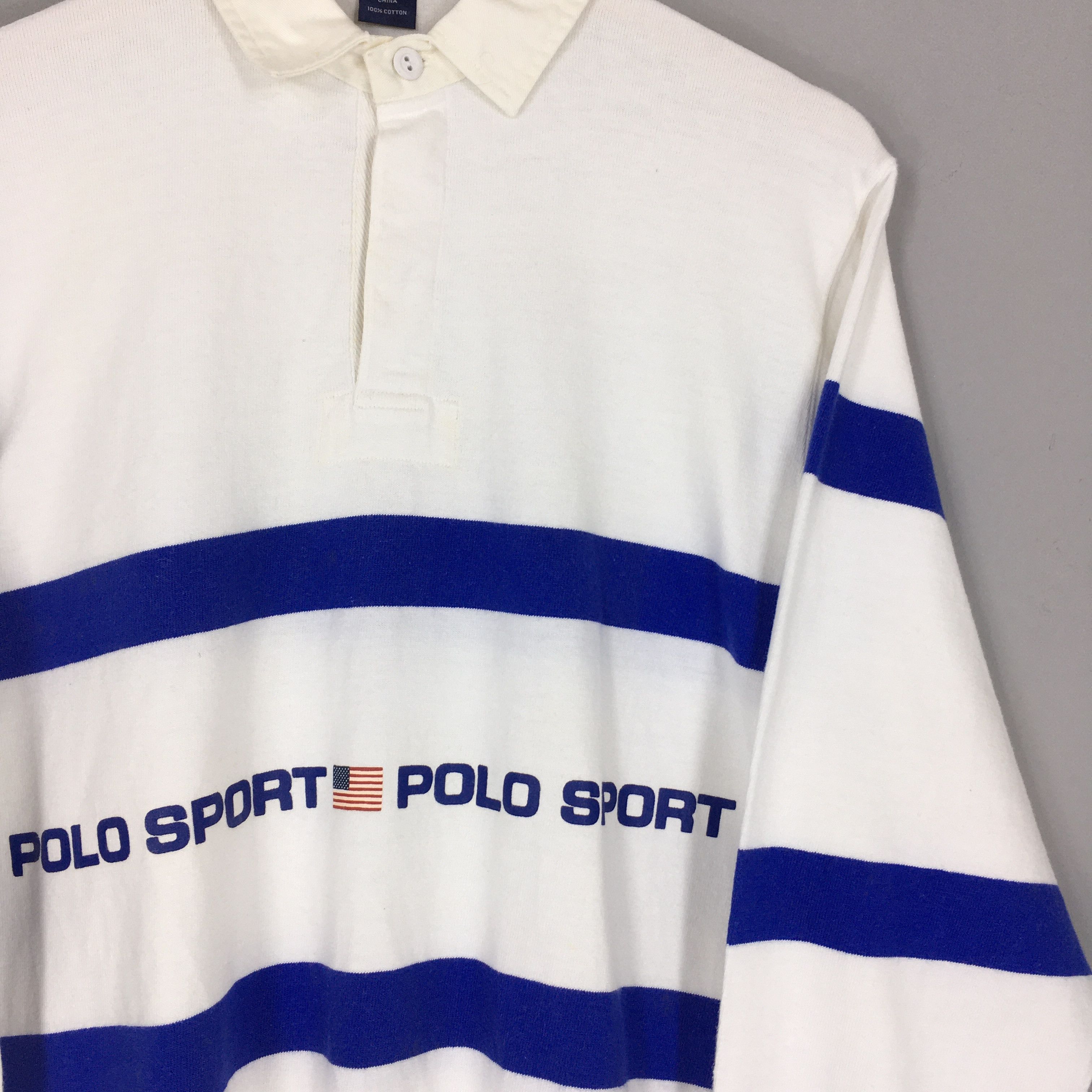 Polo Ralph Lauren Vintage Polo Sport by Ralph Lauren Rugby Shirt Medium Size US M / EU 48-50 / 2 - 2 Thumbnail