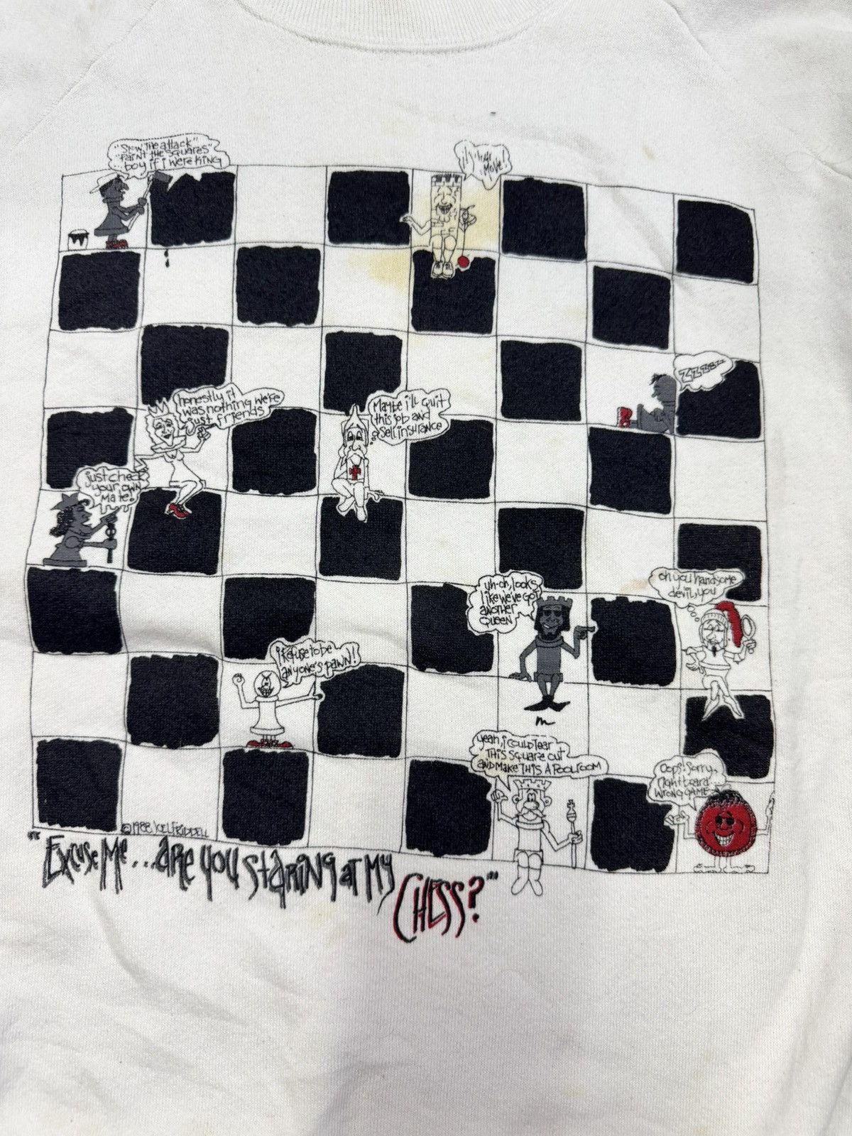 Vintage VTG 1988 JOEL FRIDDELL CHESS STORYBOARD SWEATSHIRT PULLOVER Size US XL / EU 56 / 4 - 3 Thumbnail