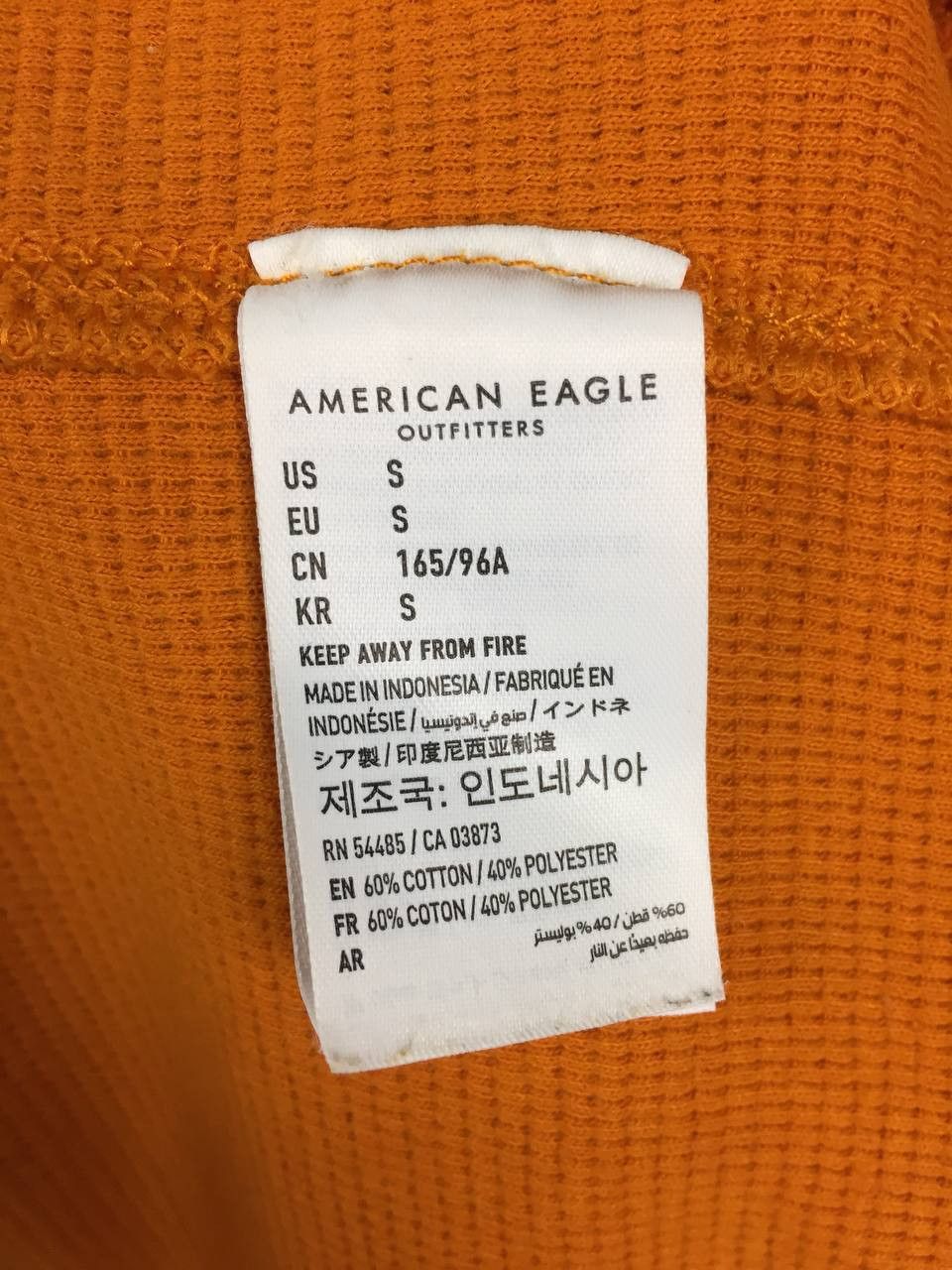 American Eagle Outfitters American Eagle Waffle Knit Thermal Henley Long Sleeve Tee Size US S / EU 44-46 / 1 - 8 Thumbnail