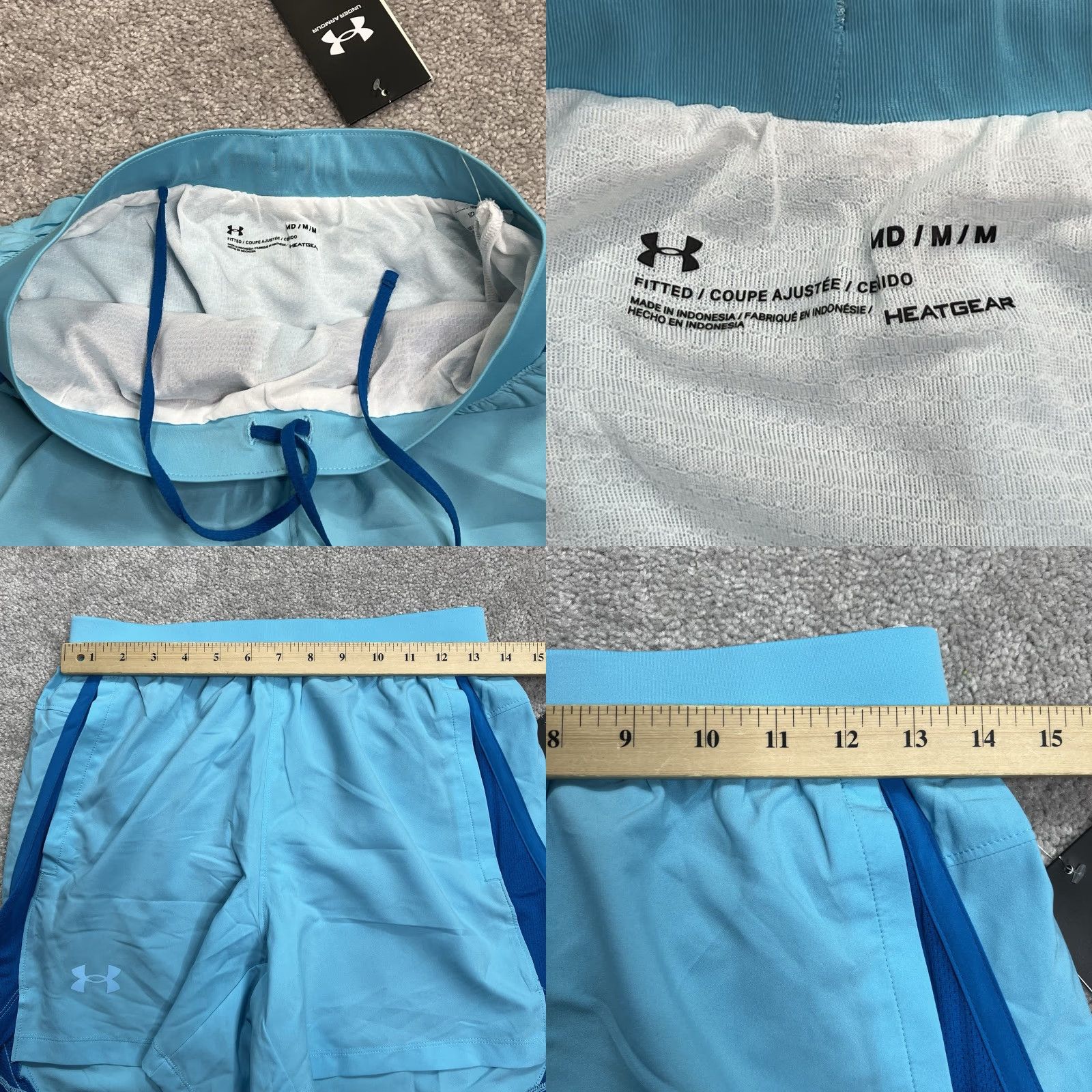 Under Armour Under Armour UA Launch Shorts Men Medium Blue 5” Athletic Lined Quick Dry NWT Size US 27 - 8 Thumbnail