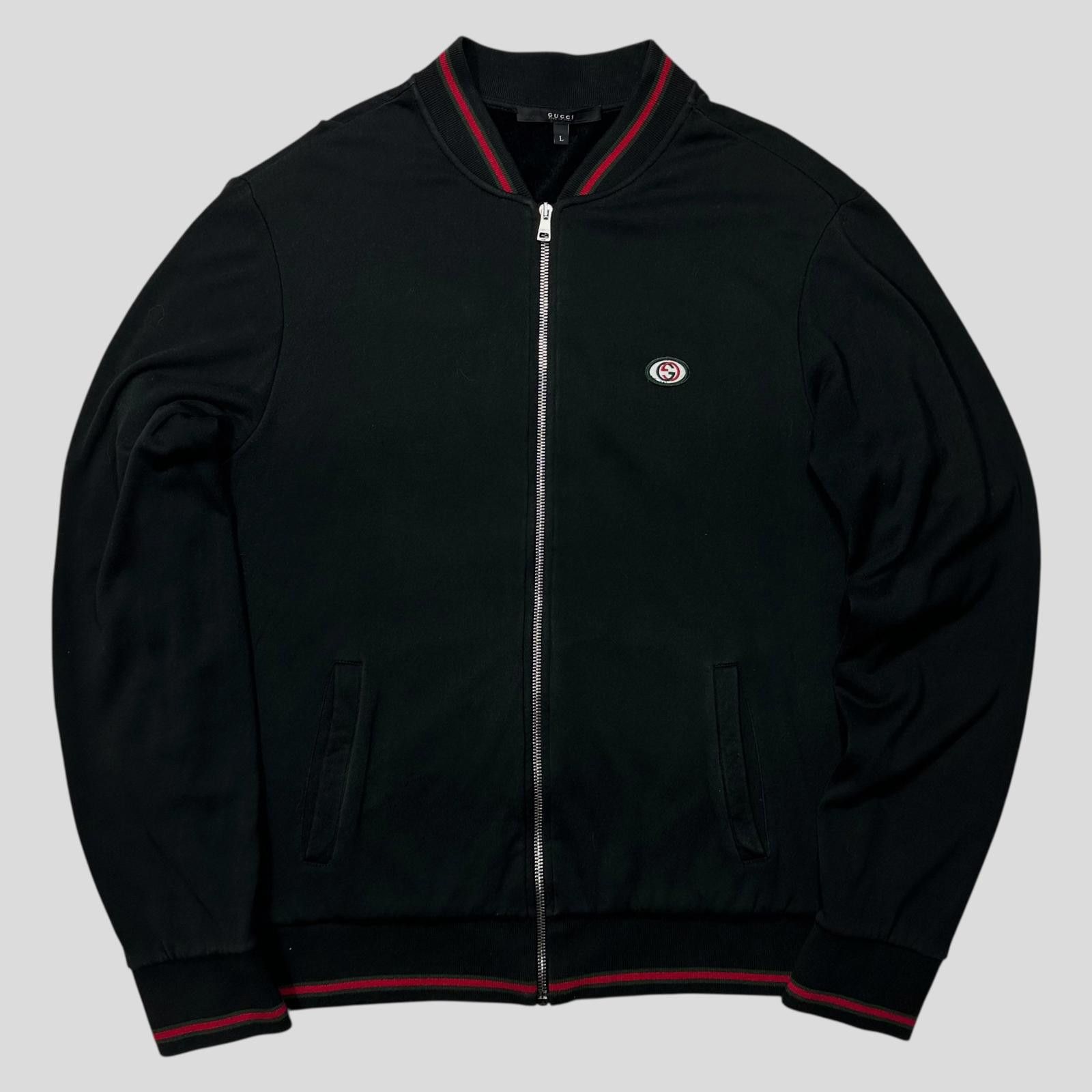 Gucci Gucci 2008 GG Logo Web Teddy Cotton Lined Track Jacket - M/L Size US L / EU 52-54 / 3 - 1 Thumbnail