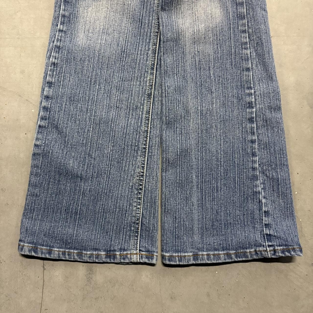Japanese Brand × Vintage Crazy Vintage Y2K/2000s Bootcut Flare Light Wash Denim Jeans! Size US 28 / EU 44 - 3 Thumbnail