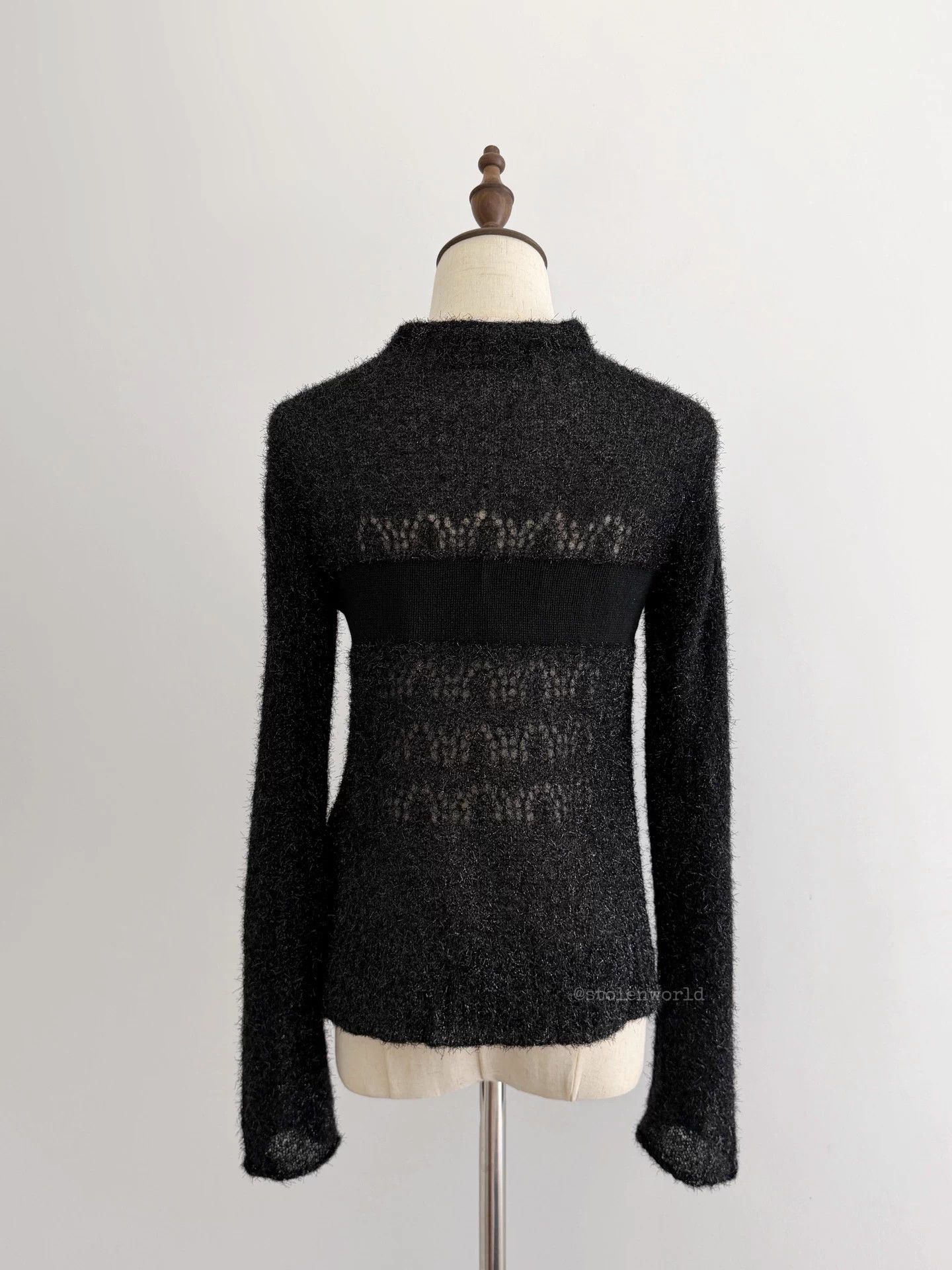 Comme des Garcons Comme des Garçons 1999 AW Shimmer Tricot Knit Top Striped Wool Size XS / US 0-2 / IT 36-38 - 3 Thumbnail