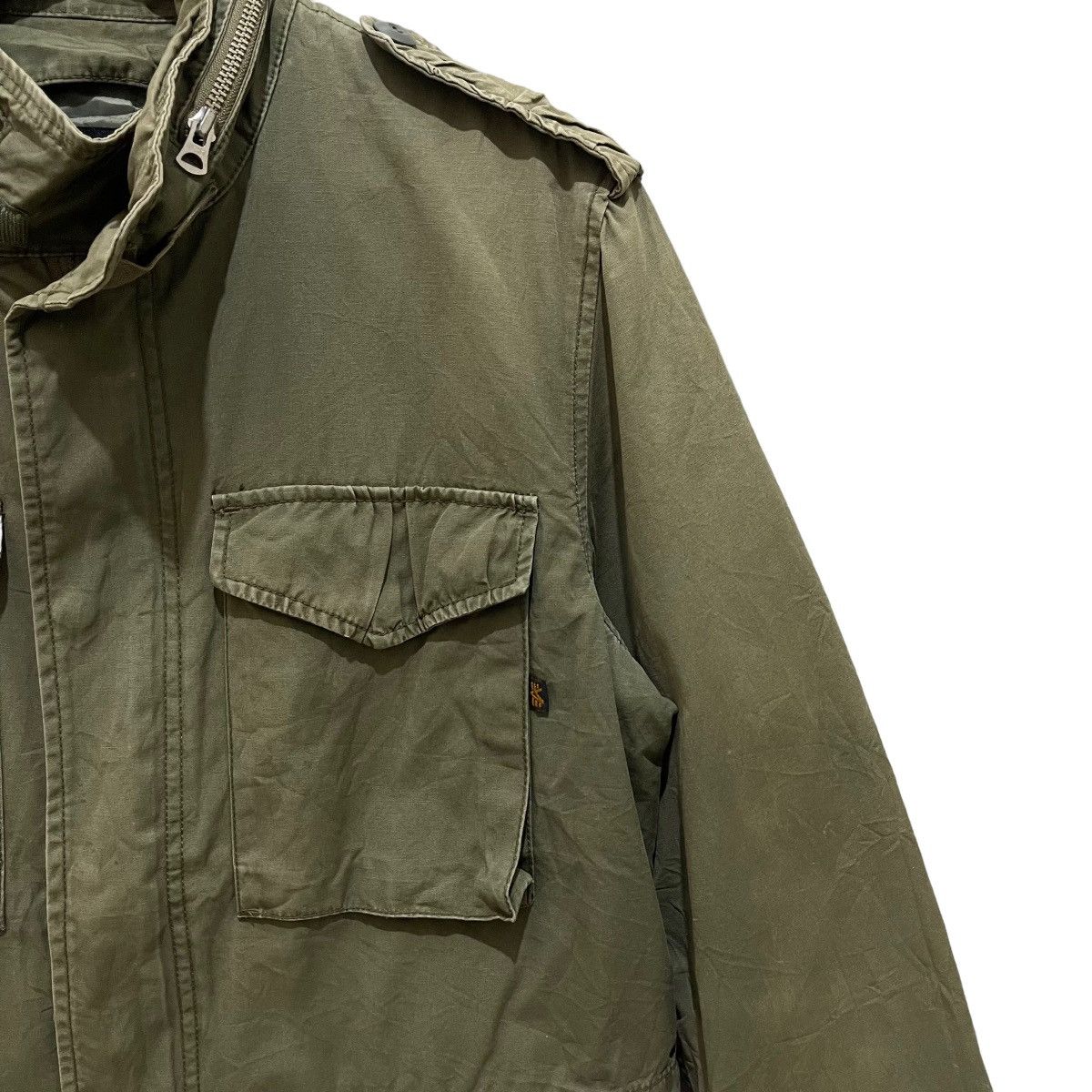 Alpha Industries × Vintage Vintage Alpha Industries OG Military Parka Jacket Size US L / EU 52-54 / 3 - 3 Thumbnail