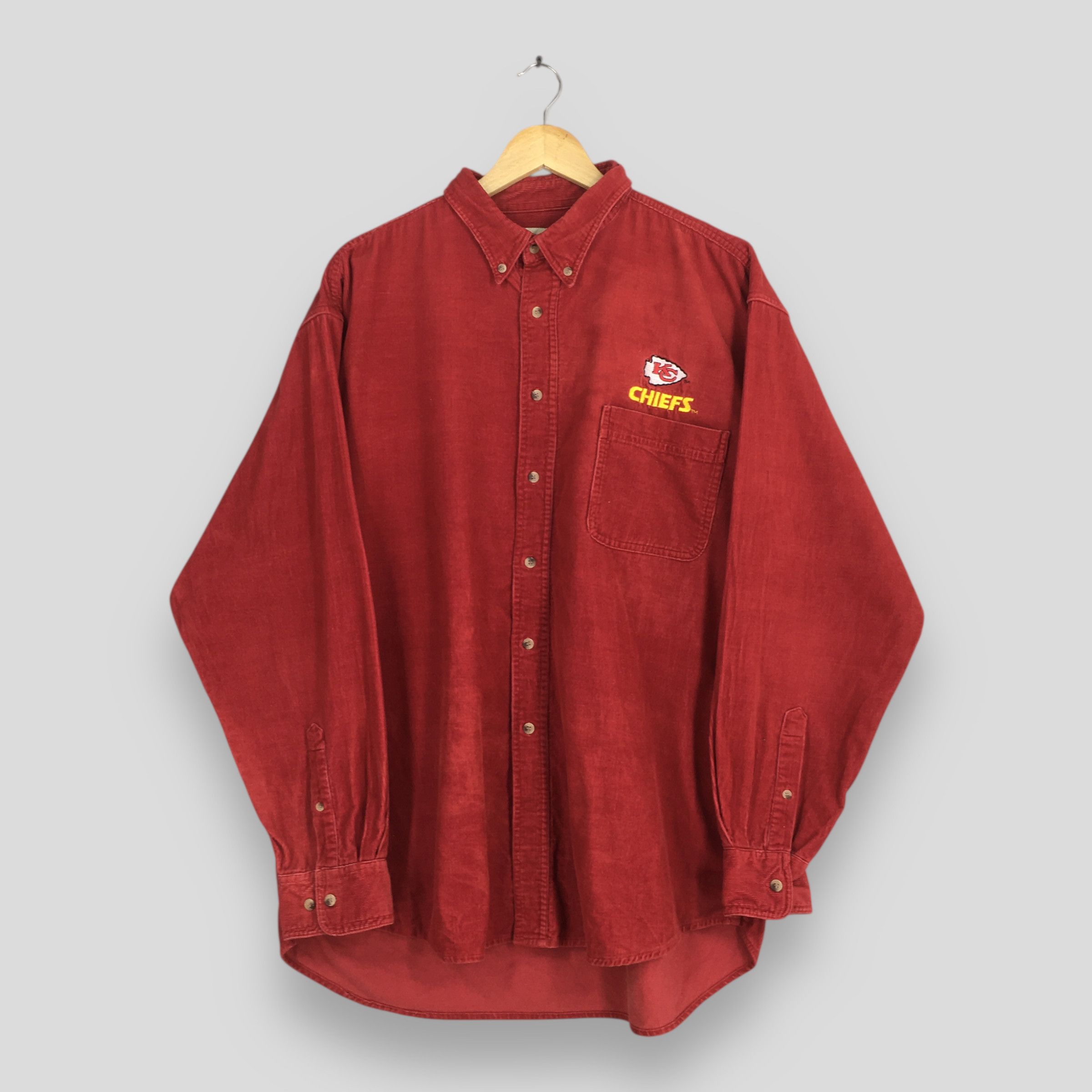 NFL Vintage Kansas City Chiefs NFL Oxfords Shirt XLarge Size US XL / EU 56 / 4 - 1 Thumbnail