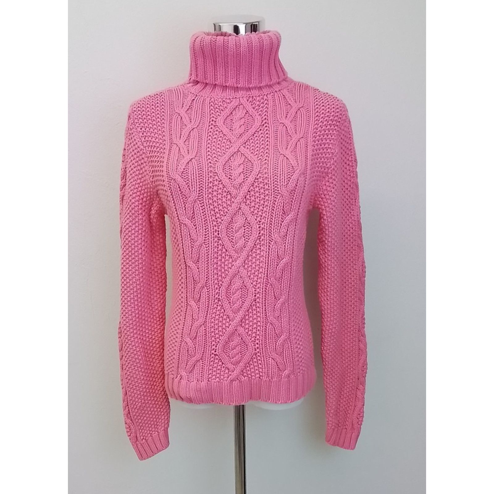 Ralph Lauren Lauren by Ralph Lauren Sweater Women's L Pink Cable knit Size L / US 10 / IT 46 - 2 Thumbnail