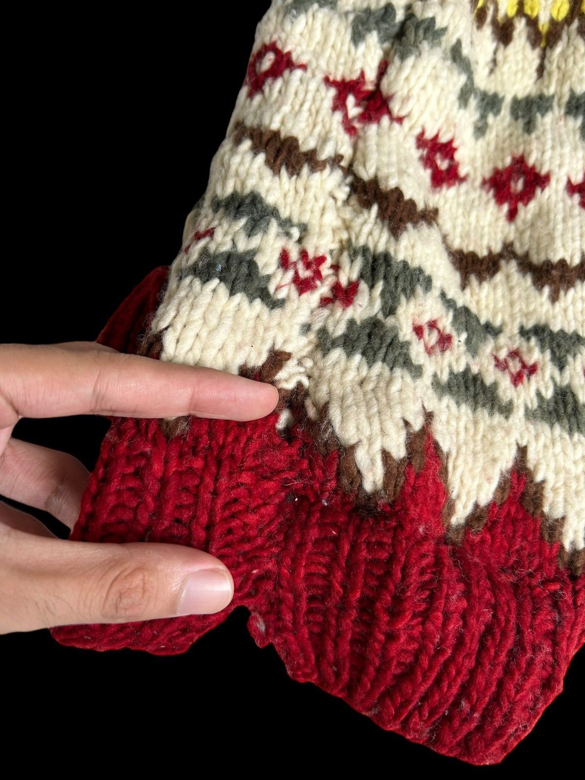 Japanese Brand × Kapital × Vintage Hippies style Crochet Knitted Handmade Long Beanie Hats Size ONE SIZE - 5 Thumbnail
