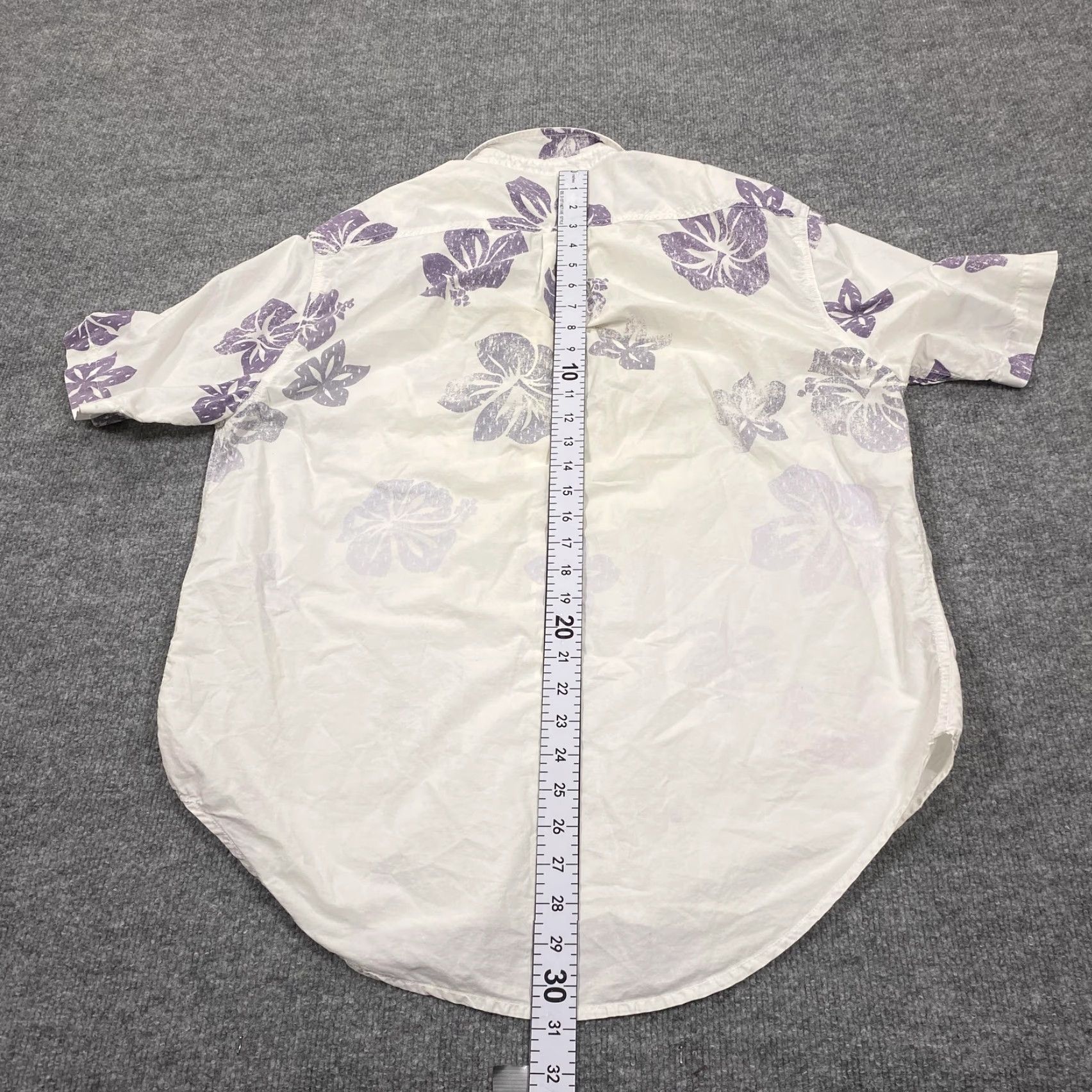 Mossimo Mossimo Supply Co Shirt Mens Large White Purple Floral Hawaiian Button Up Casual Shirt Size US L / EU 52-54 / 3 - 6 Thumbnail