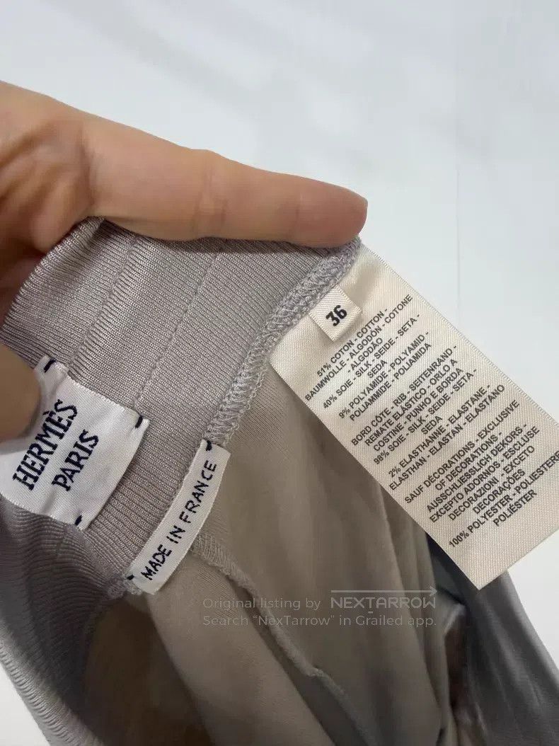 Hermes Hermes Oatmeal logo leisure pants long pants Size 24" / US 00 / IT 34 - 5 Thumbnail