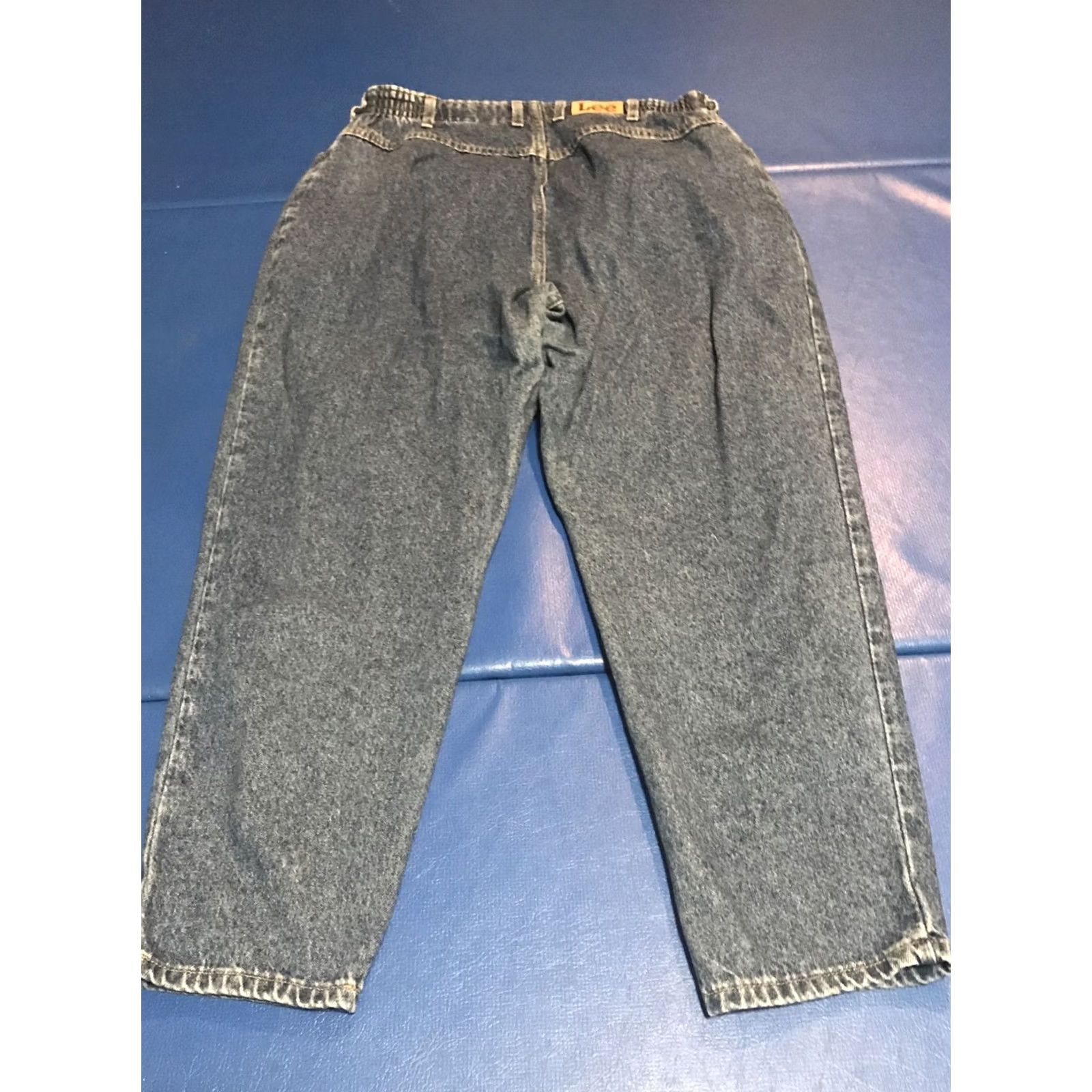 Lee VINTAGE Lee Jeans Womens 18P Denim Blue Distressed USA 27in Inseam 31in Waist Button Pockets Moms Rise High Cotton Size 24" / US 00 / IT 34 - 3 Thumbnail