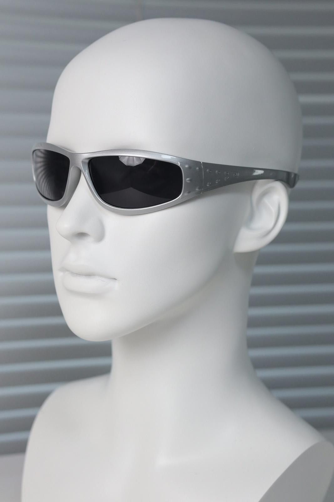Other Vtg Y2k Avant Garde Futuristic Sunglasses Silver Unisex OS Size ONE SIZE - 5 Thumbnail