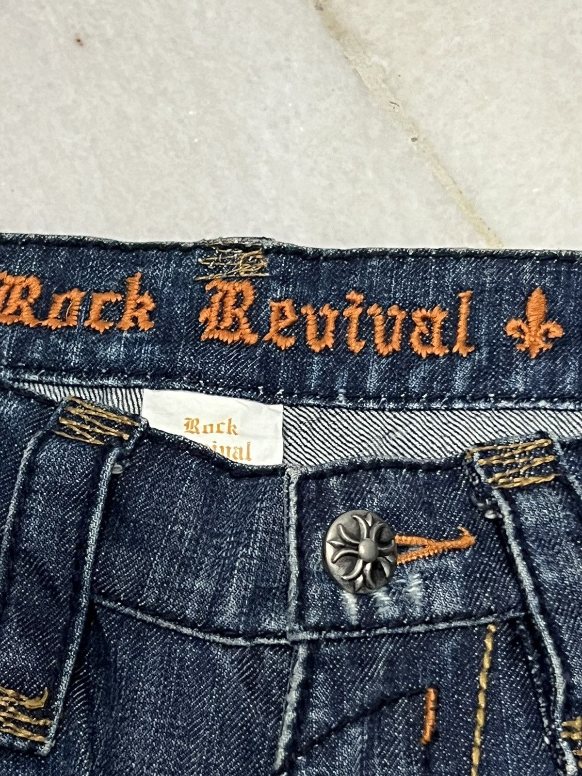Japanese Brand × Rock Revival ROCK REVIVAL DISTRESSED FLARE JEANS VERY RARE Size US 31 - 8 Thumbnail
