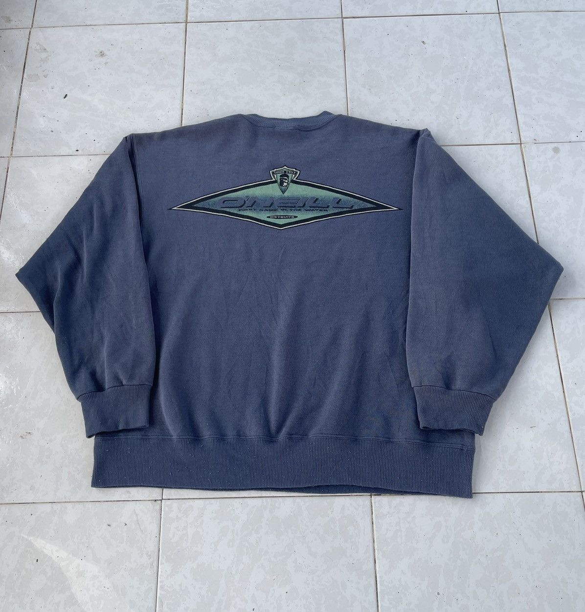 O'Neill Vintage 90's O'neill Surfing Disstresed Design Sweatshirt Size US L / EU 52-54 / 3 - 11 Thumbnail