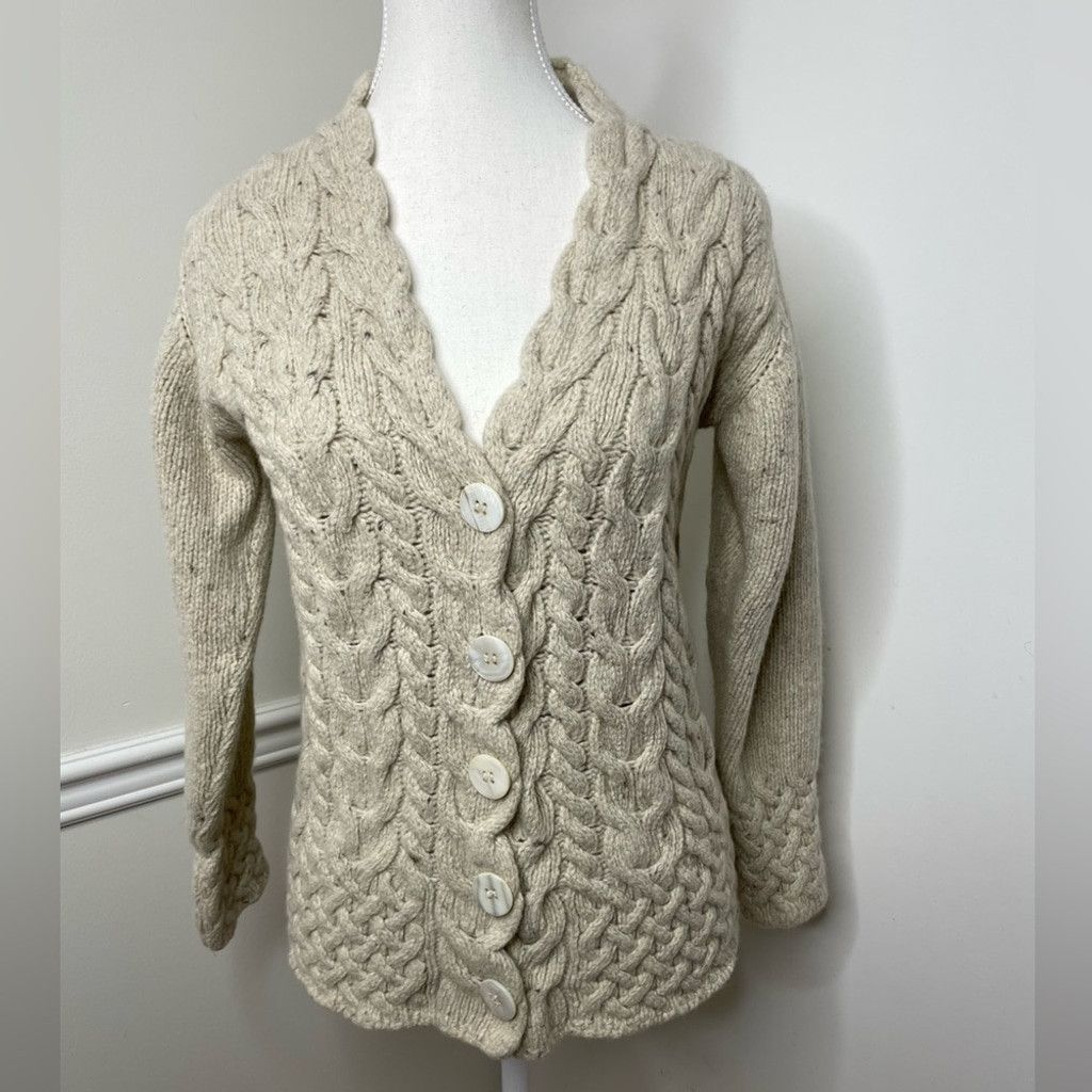Other IrelandsEye Wool Cashmere Horseshoe Cable Cardigan M Size M / US 6-8 / IT 42-44 - 3 Thumbnail