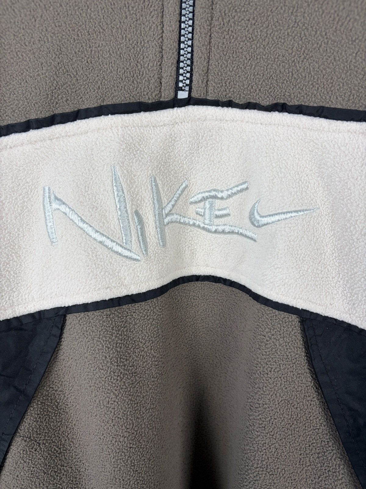 Nike Vintage rare wool sherpa sweater Nike big logo swoosh Size US L / EU 52-54 / 3 - 2 Thumbnail