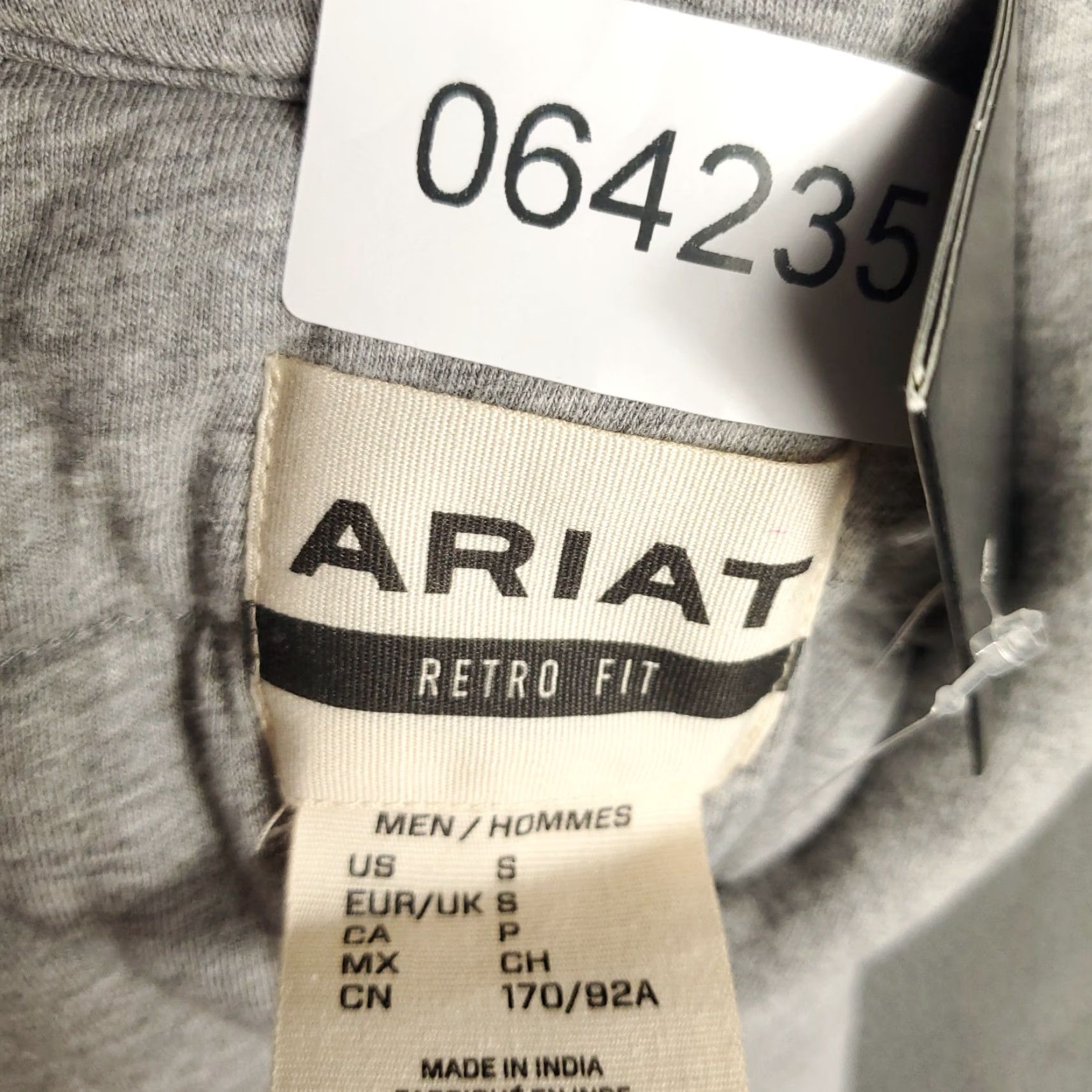 Ariat Ariat Mens Hoodie Full Zip Sweatshirt Gray Small Size US S / EU 44-46 / 1 - 7 Thumbnail