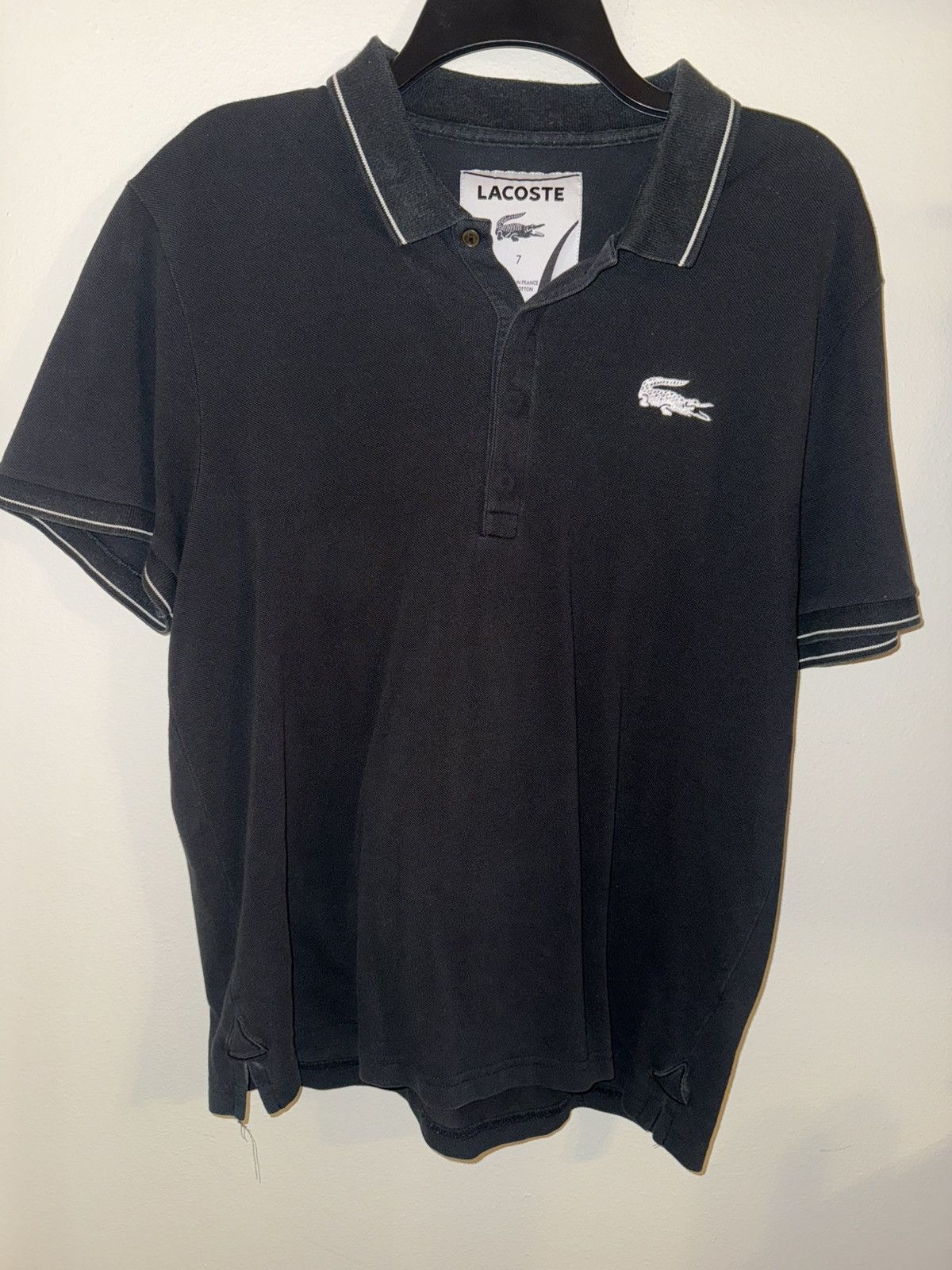 Lacoste Lacoste Polo Mens Black size Medium White Big Crocodile Size US M / EU 48-50 / 2 - 1 Thumbnail