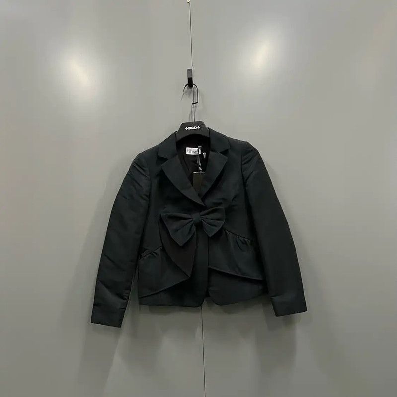Valentino Valentino Black Cotton Women's Jacket for Spring 0089 Size ONE SIZE - 1 Thumbnail