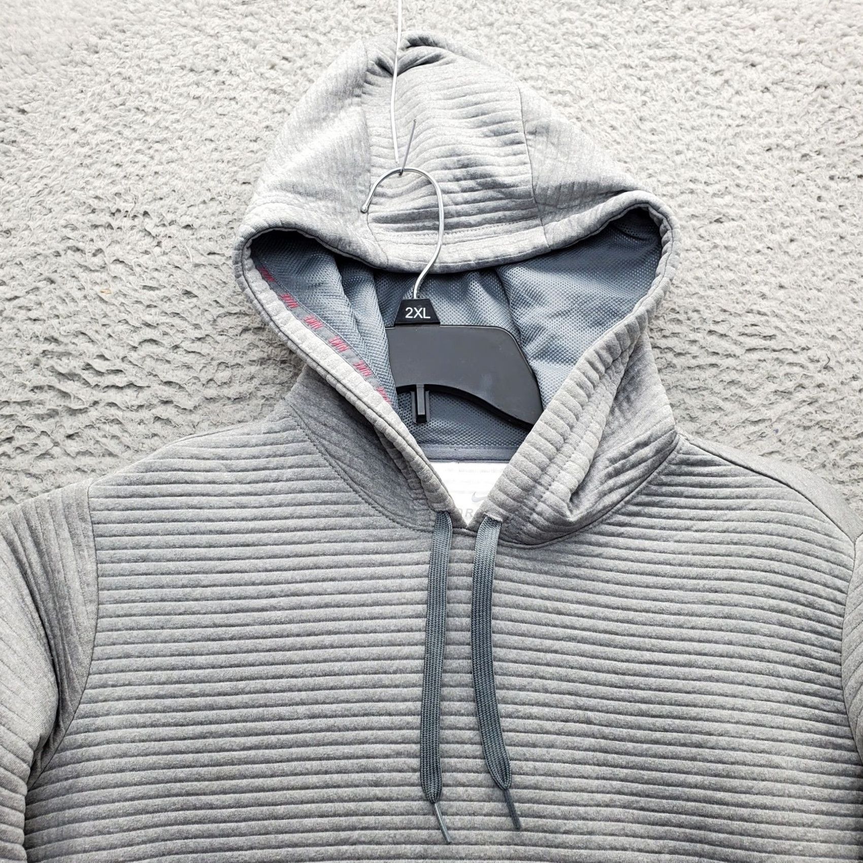 Nike Nike Dri-Fit Hoodie Womens Medium Gray Raglan Sleeve Zip? Drawstring Size M / US 6-8 / IT 42-44 - 3 Thumbnail