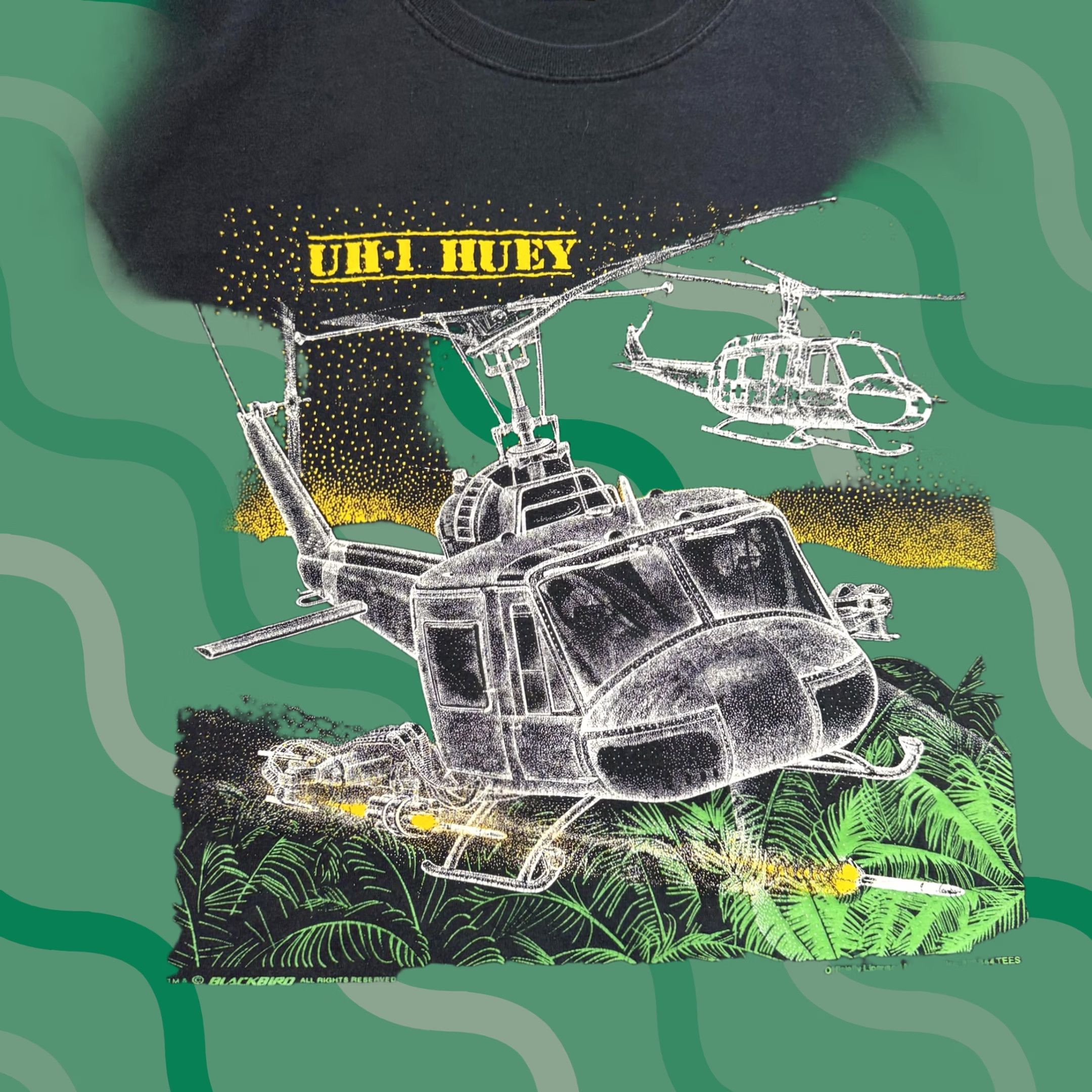 Gildan UH-1 Huey Shirt Mens 3XL Black Helicopter Graphic Tee Military Aviation Army Size US XXL / EU 58 / 5 - 1 Thumbnail