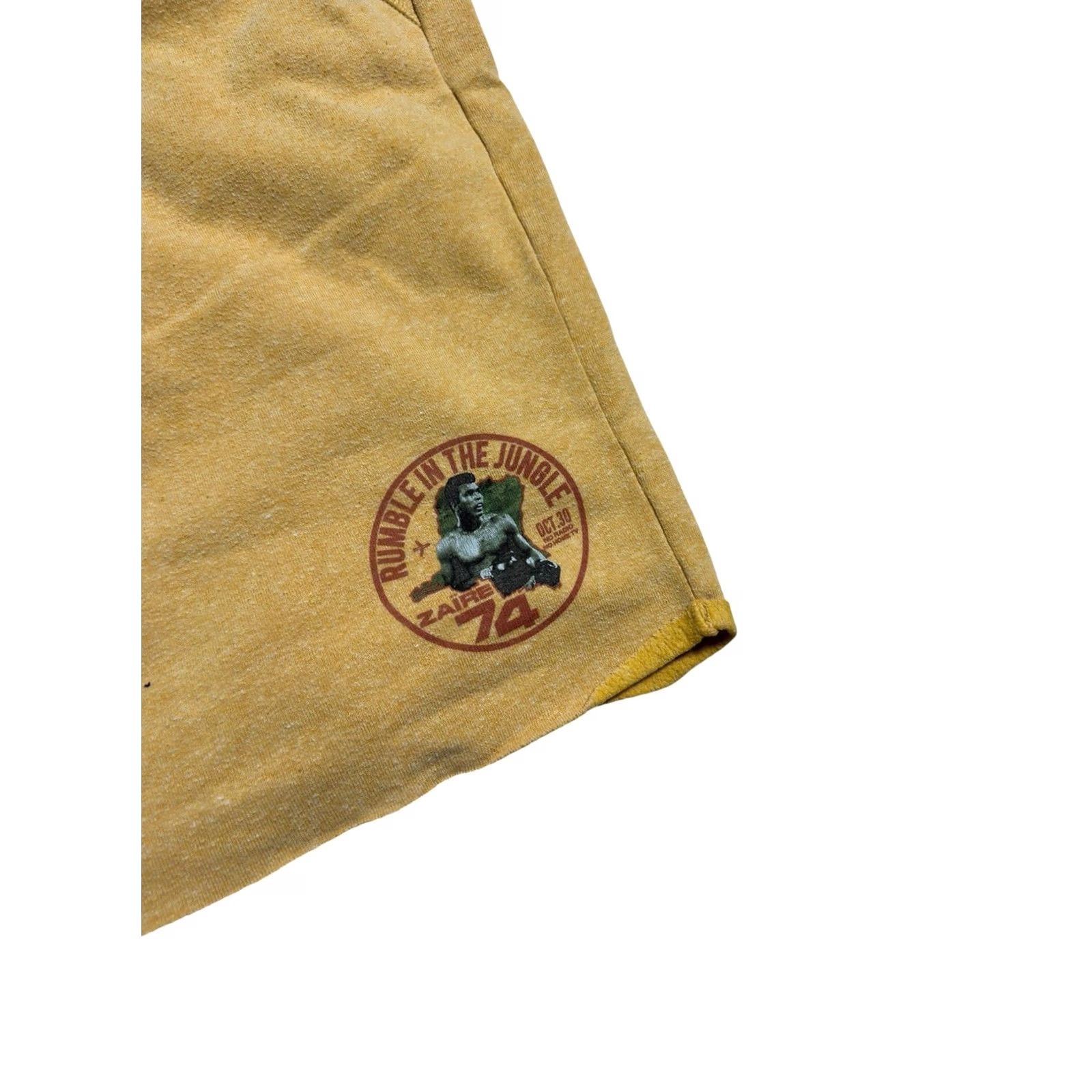 Roots Roots of Fight Muhammad Ali Rumble 1974 Shorts Sz 3XL Yellow Sweat Men Size US 39 - 4 Thumbnail